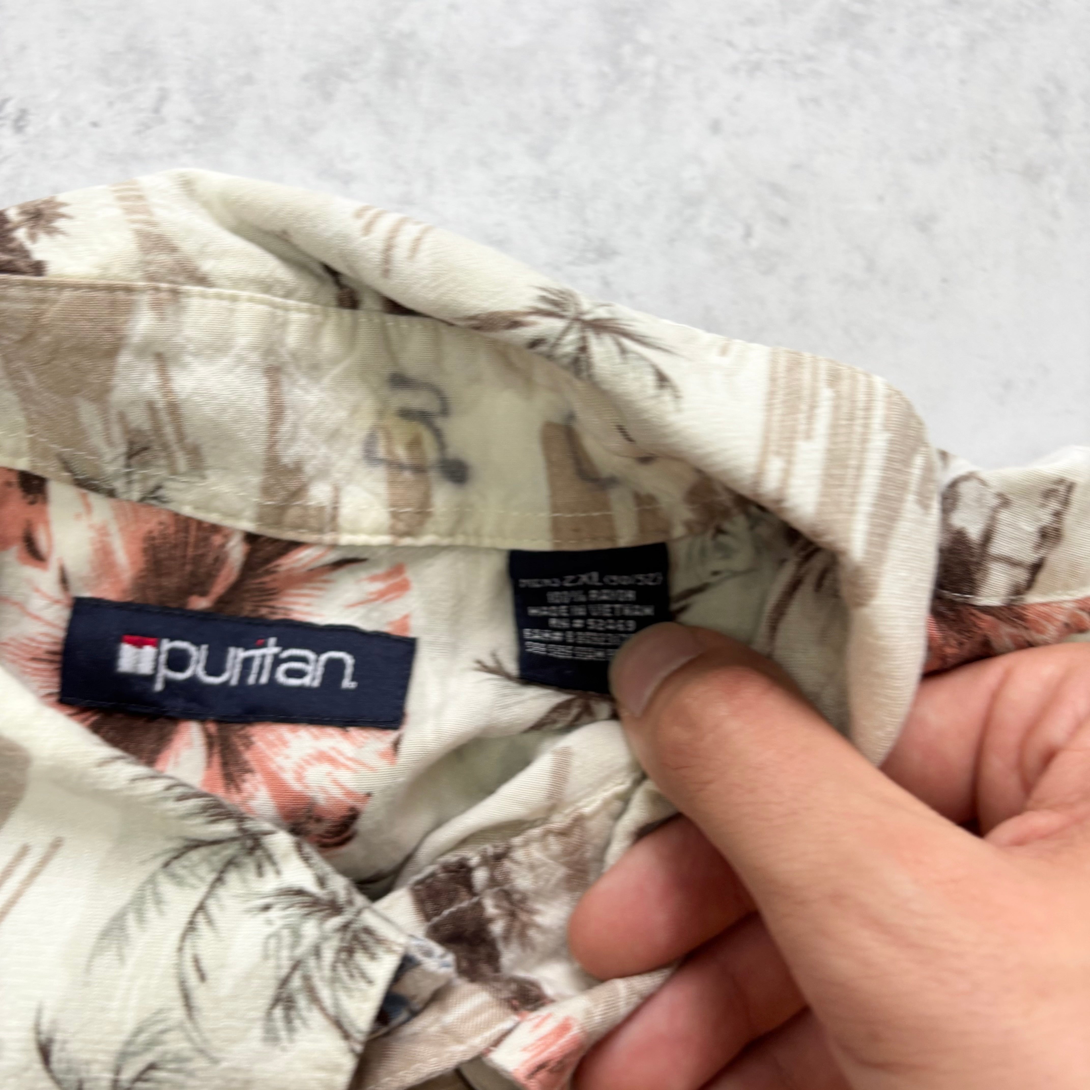 Vintage Hawaiian Shirt Mens XXL Floral Aloha Short Sleeve Rayon