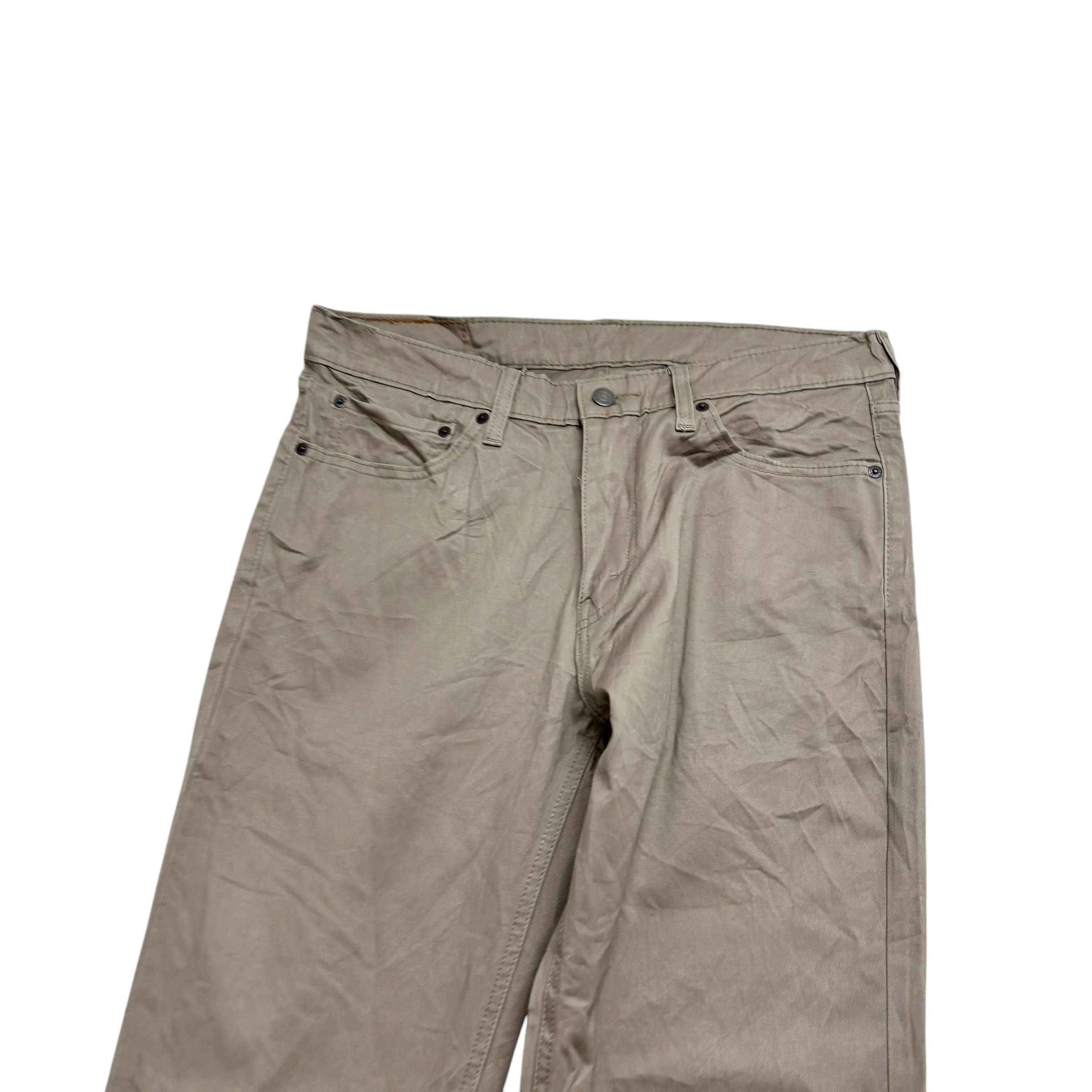 Levis 541 Trousers W33 L34 Mens Beige Athletic Tapered Fit Stretch Pants