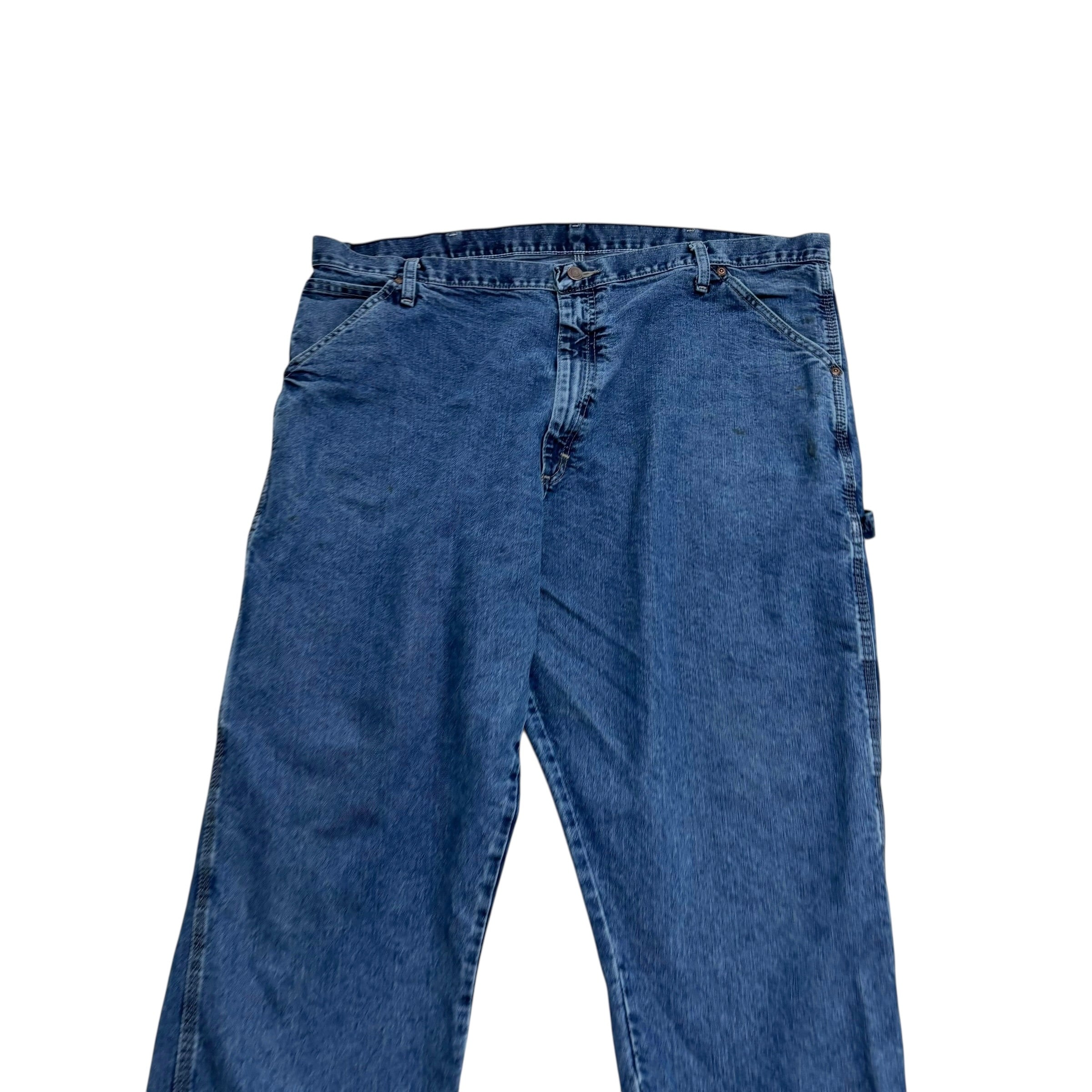 Wrangler Carpenter Jeans W42 L32 Mens Mid Blue Relaxed Fit Baggy Denim