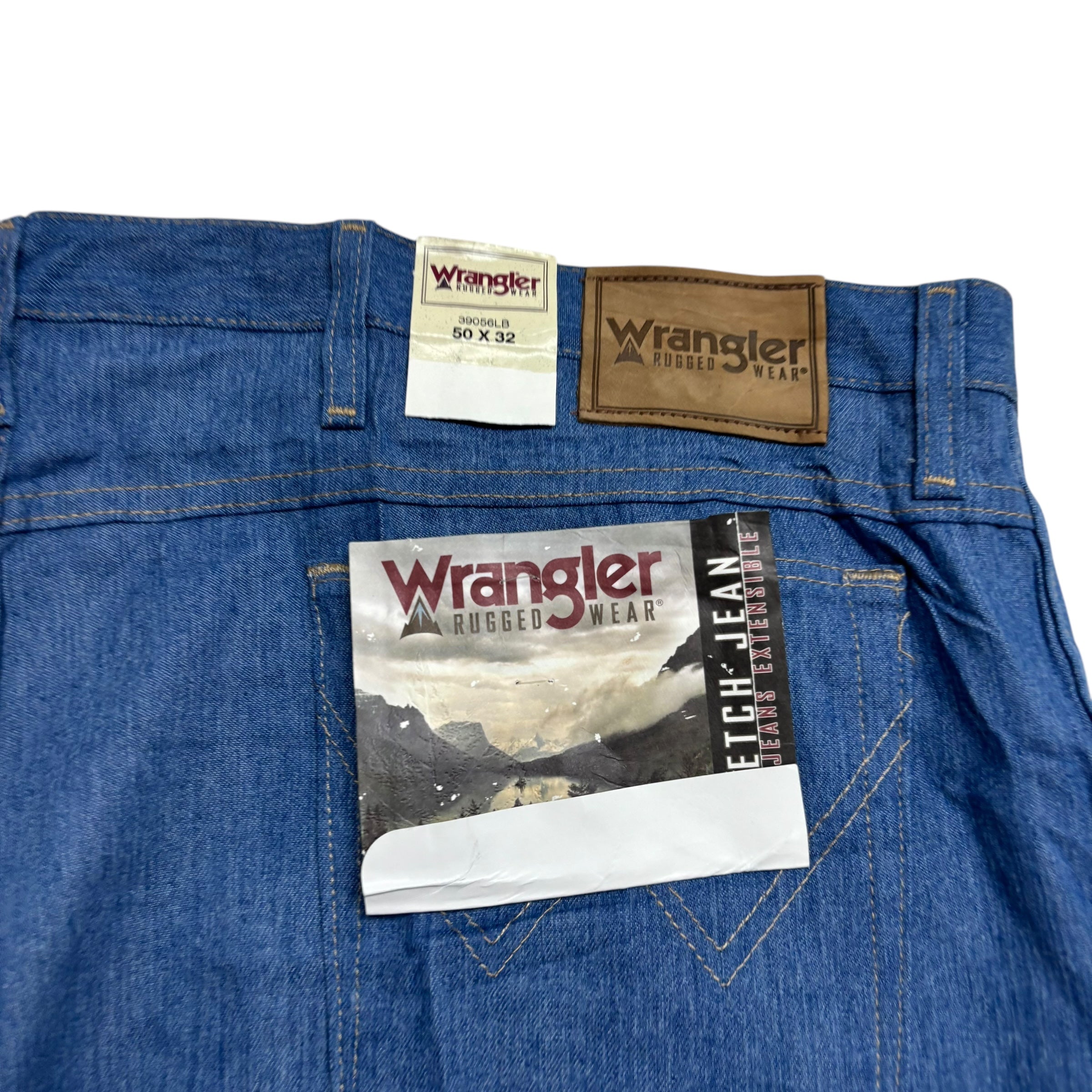 Wrangler Jeans W50 L32 Mens Blue Relaxed Straight Fit Vintage Denim (E)