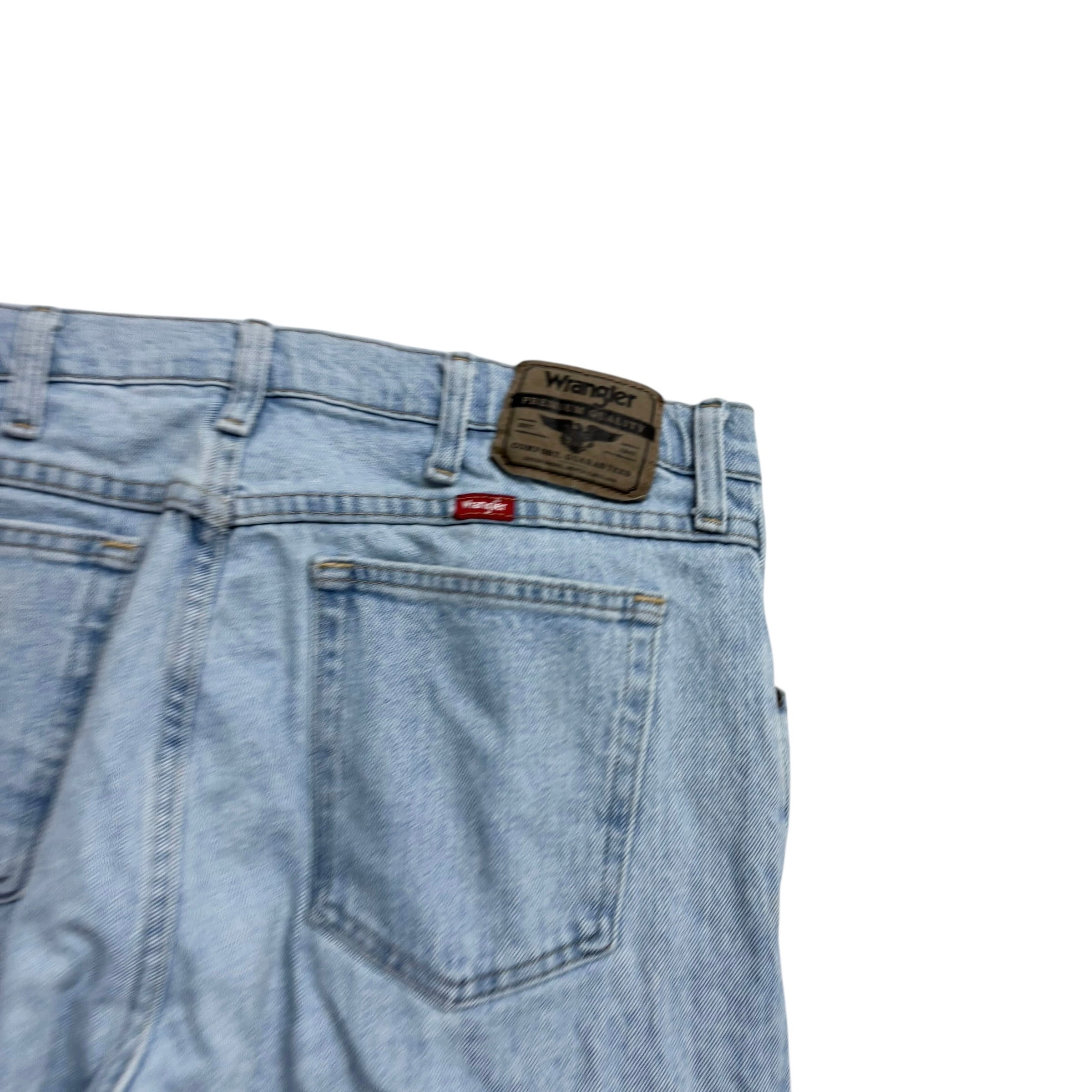 Wrangler Jeans W34 L29 Mens Light Blue Regular Straight Fit Stretch Denim