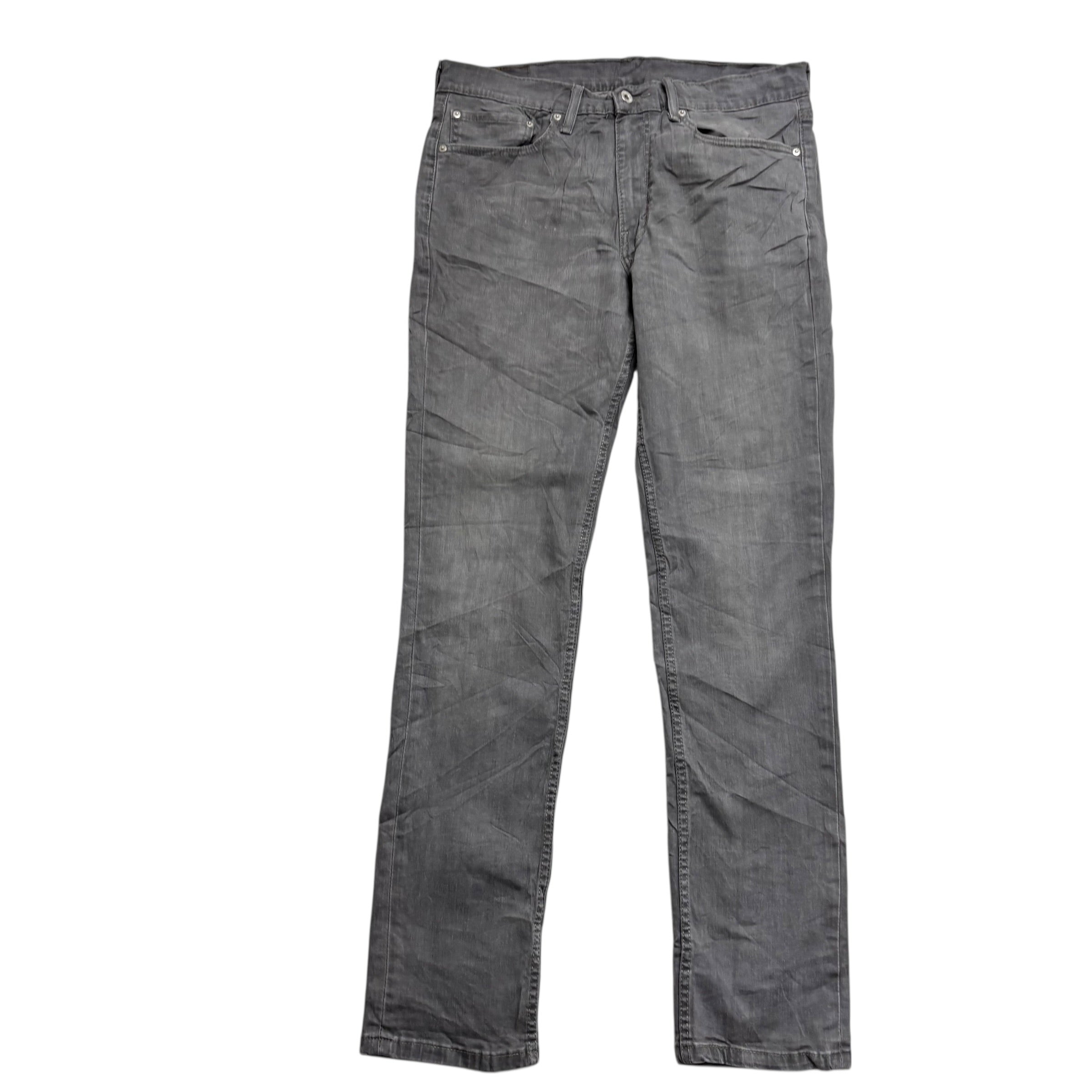 Levis 511 Jeans W35 L34 Mens Grey Slim Fit Stretch Denim
