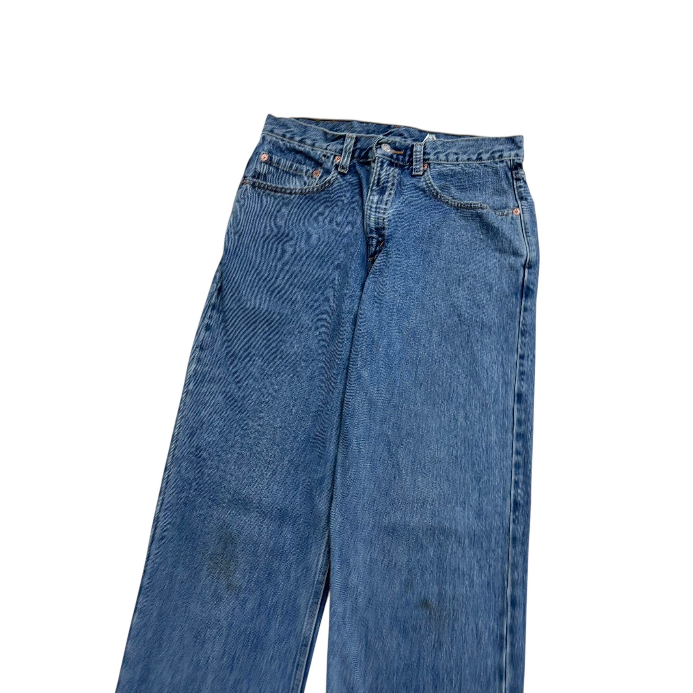 Levis 550 Jeans W30 L34 Mens Mid Blue Relaxed Straight Fit Vintage Denim (F)