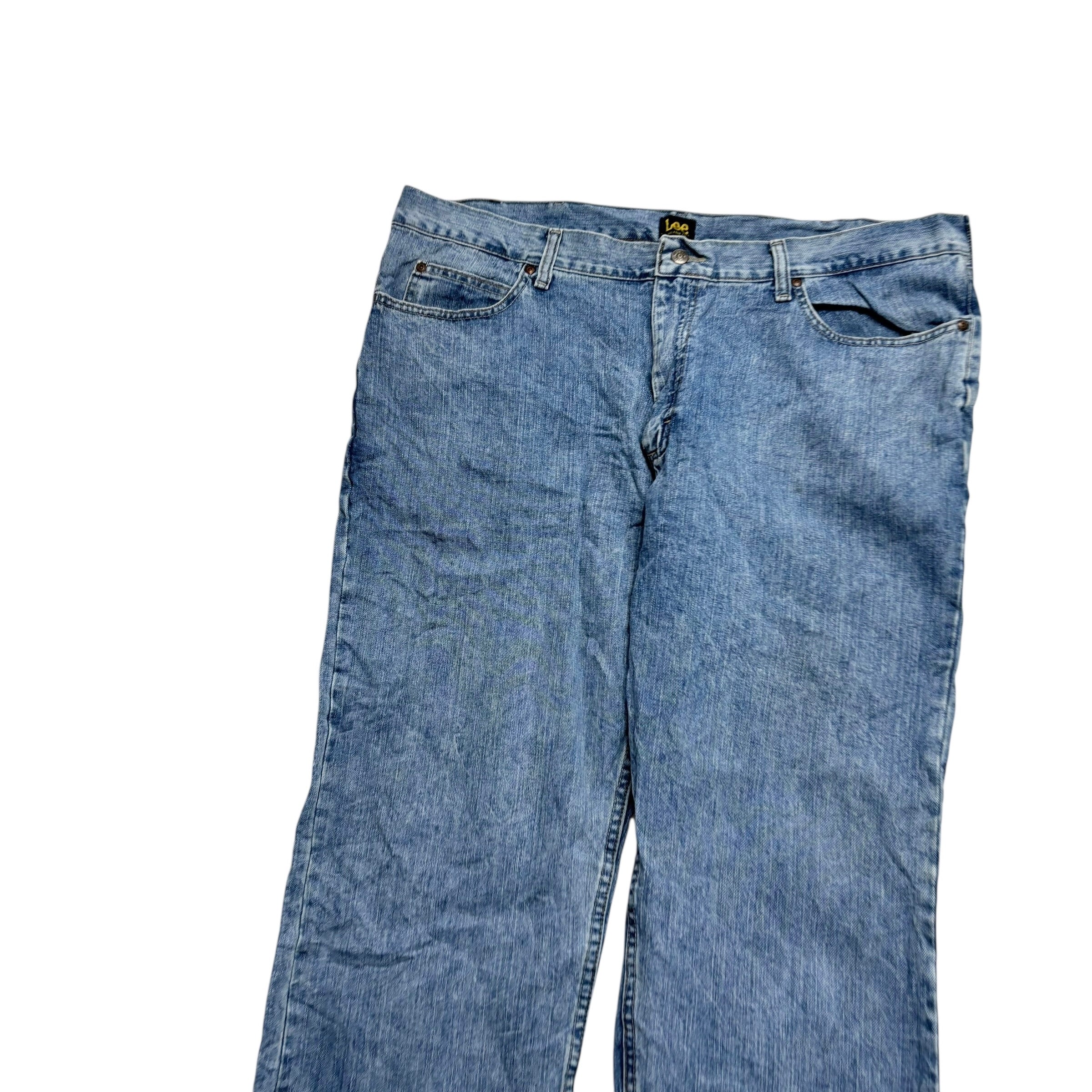 Lee Jeans W42 L30 Mens Light Blue Baggy Relaxed Straight Fit Denim (E)