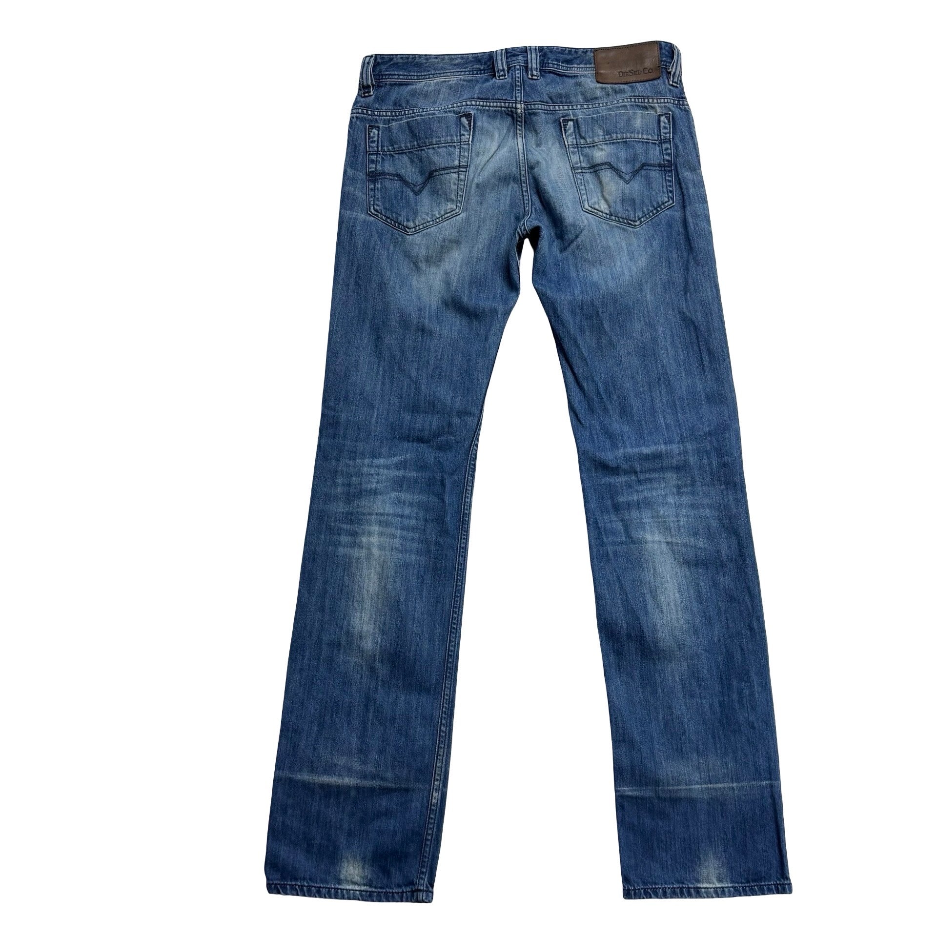 Diesel Jeans W31 L34 Mens Mid Blue Regular Straight Fit Denim (F)