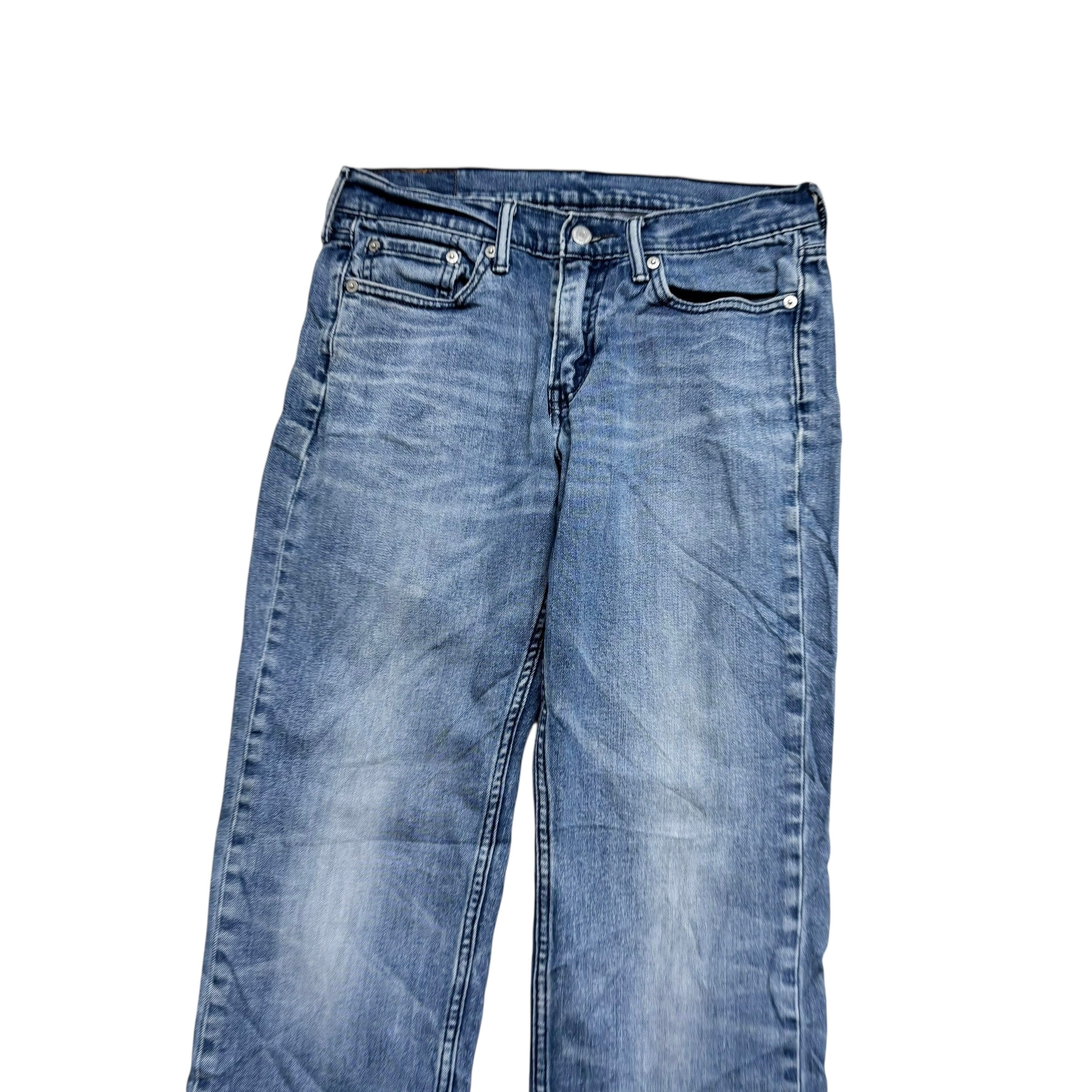 Levis 514 Jeans W29 L32 Mens Mid Blue Regular Straight Fit Stretch Denim (E)