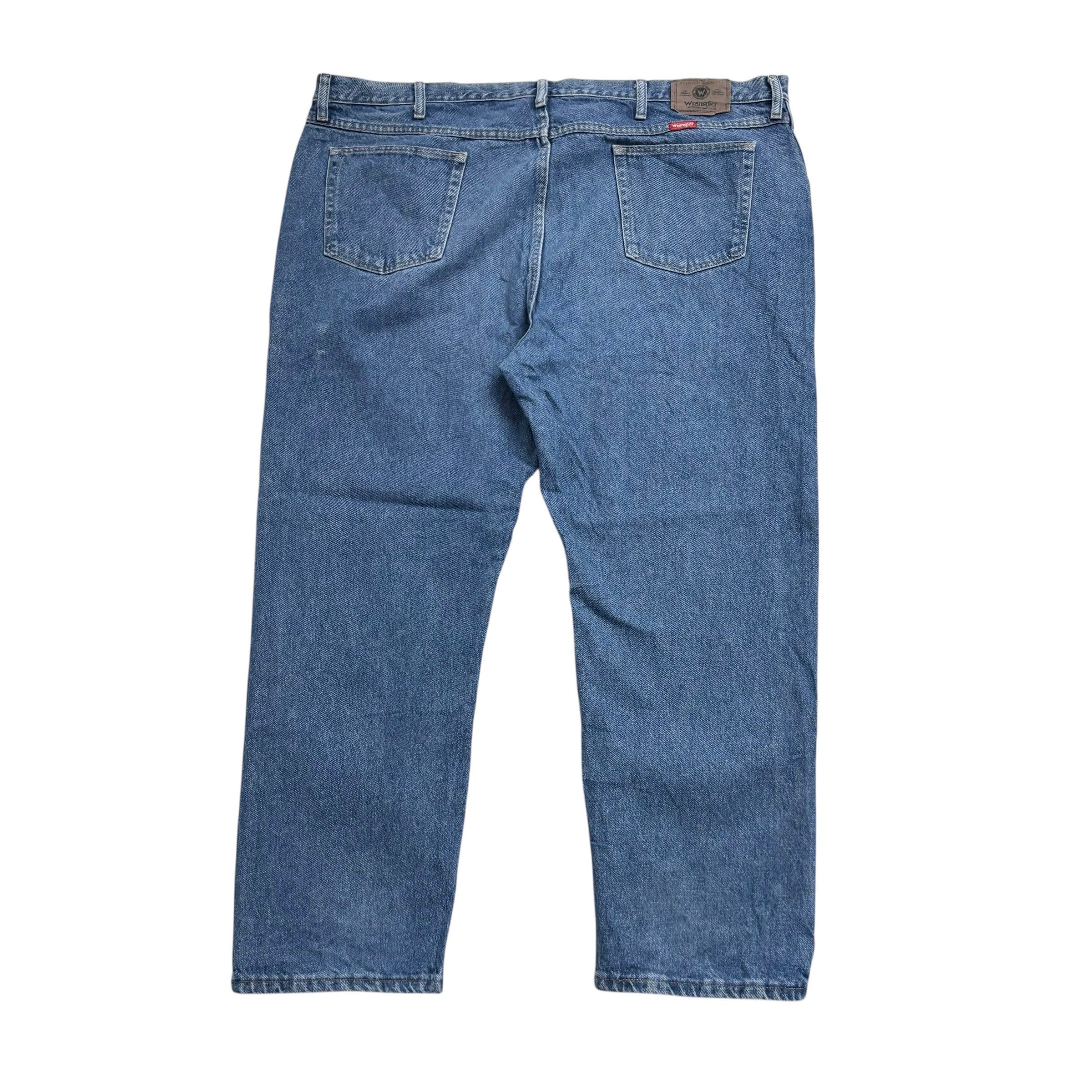 Wrangler Jeans W46 L29 Mens Mid Blue Regular Straight Fit Denim (E)