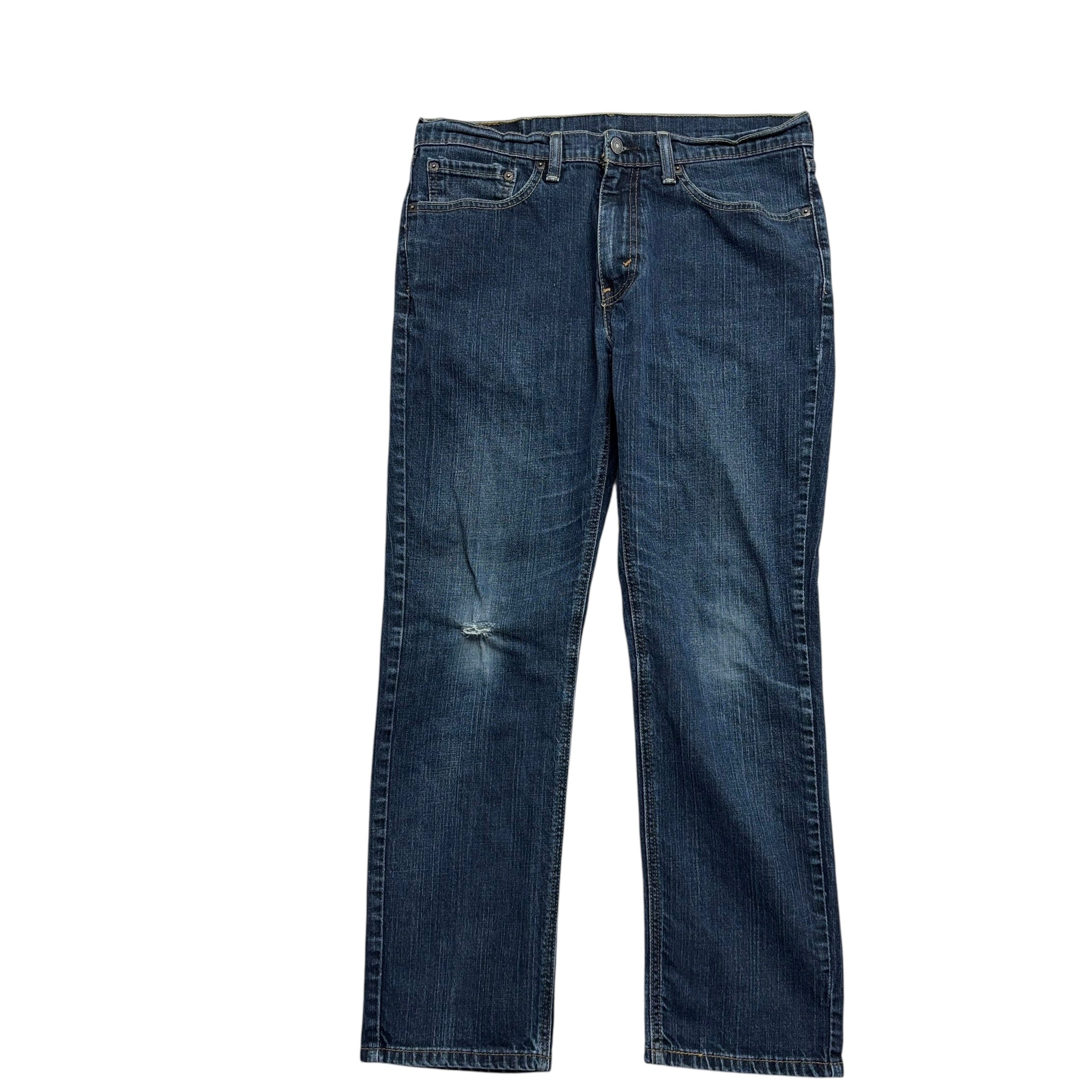 Levis 541 Jeans W33 L28 Mens Dark Blue Athletic Tapered Fit Stretch Denim (F)