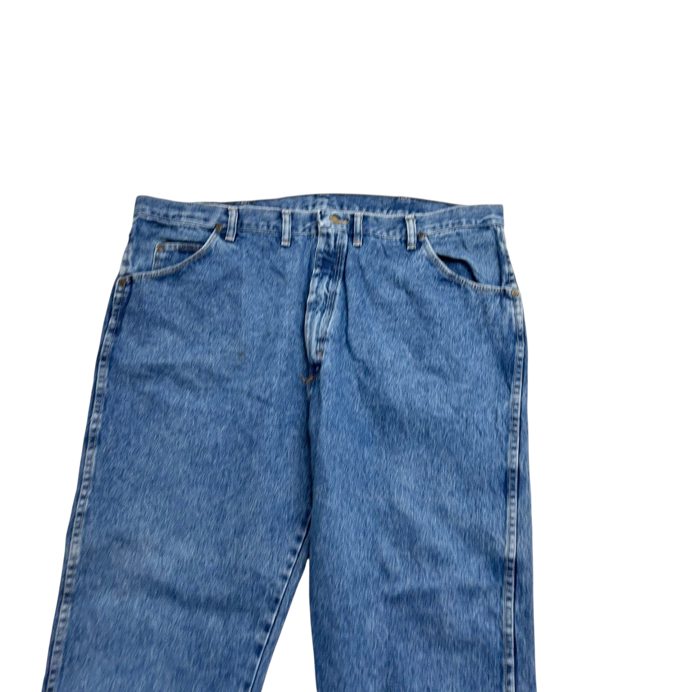 Wrangler Jeans W42 L30 Mens Mid Blue Regular Straight Fit Vintage Denim
