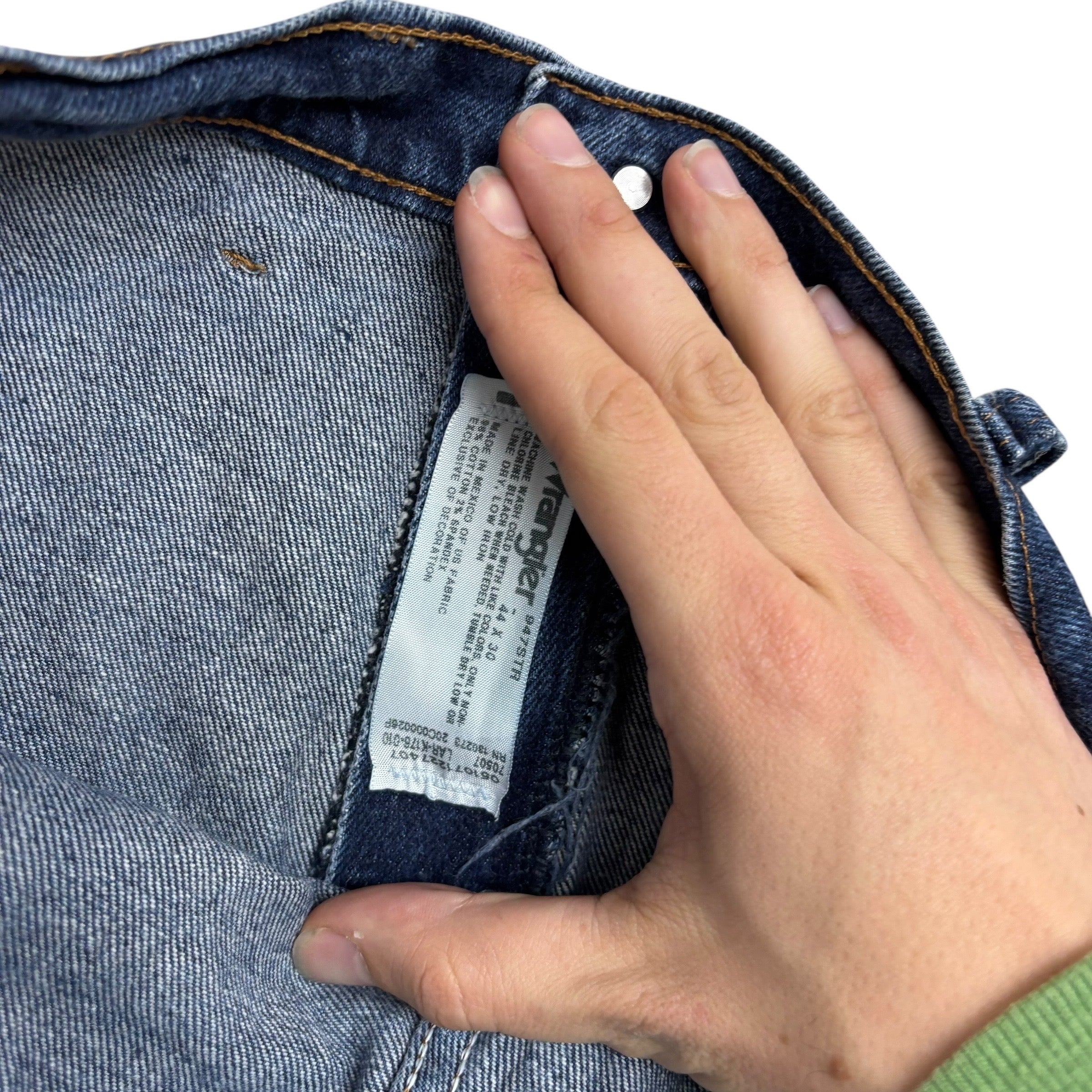 Wrangler Jeans Cowboy Cut W44 L29 Mens Dark Blue 947 Bootcut Fit Stretch