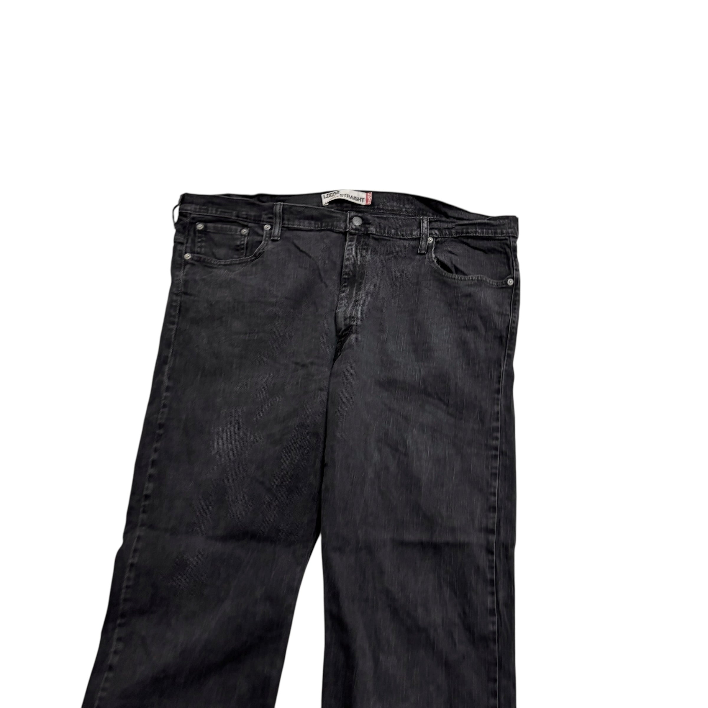 Levis 569 Jeans W44 L31 Mens Black Baggy Relaxed Straight Fit Stretch Vintage