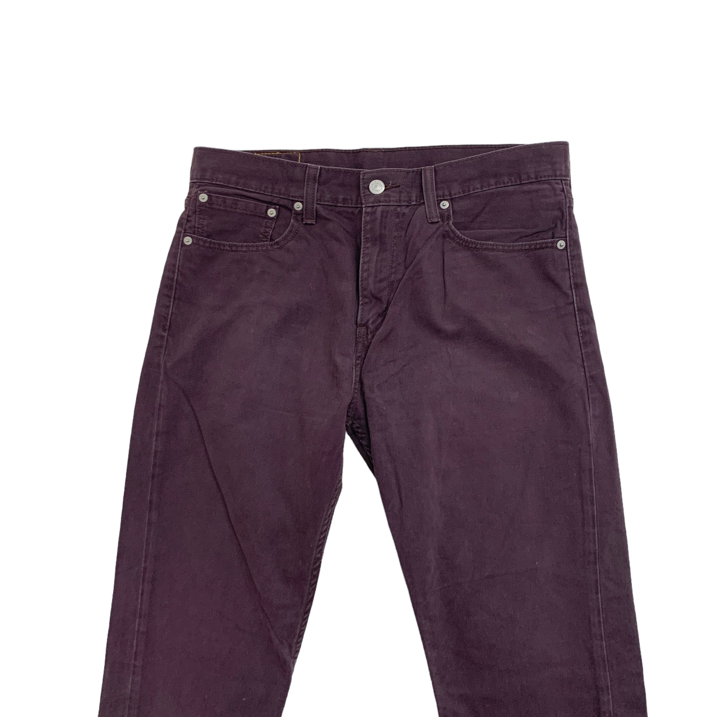 Levis 508 Trousers W32 L32 Mens Purple Regular Tapered Fit Cotton Pants