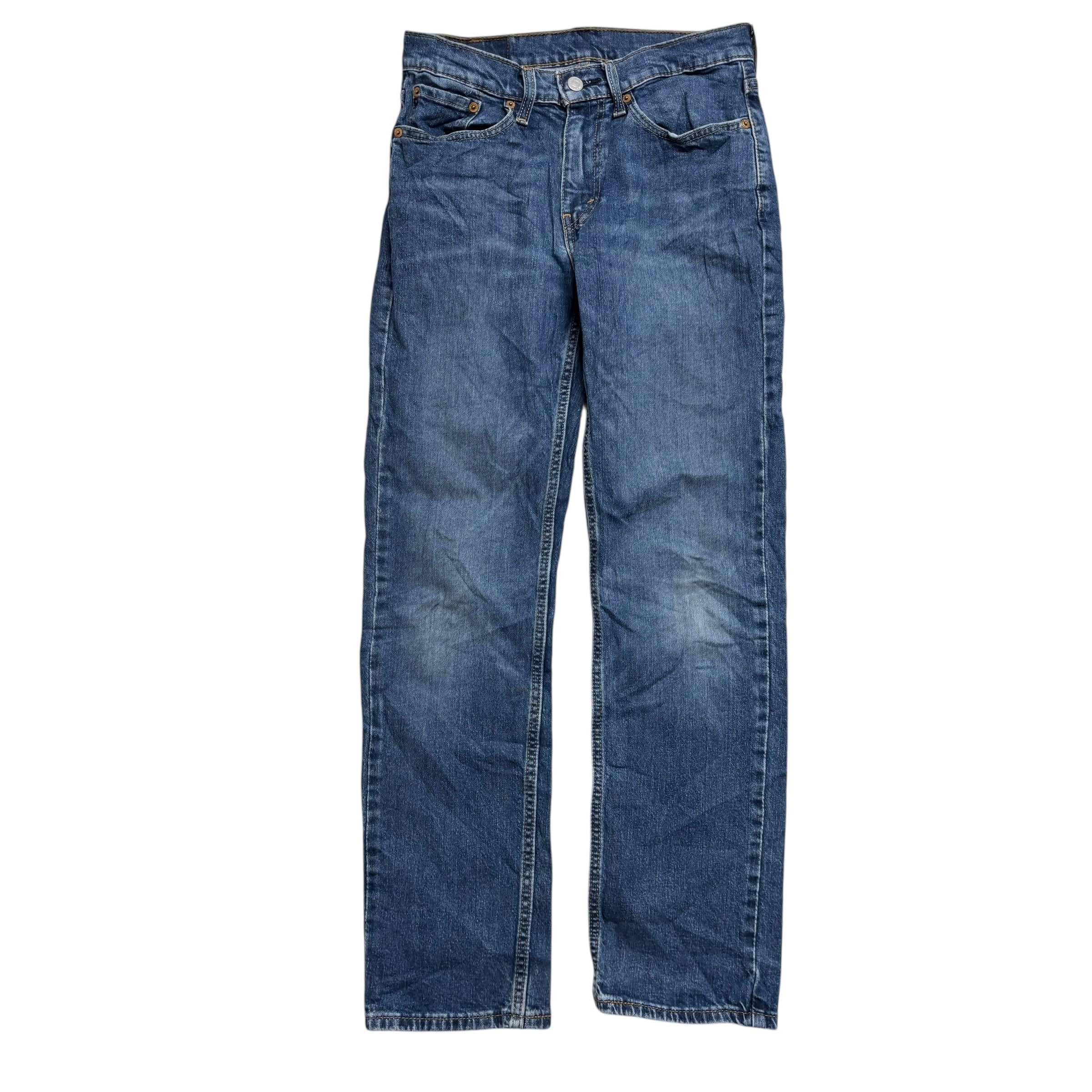 Levis 514 Jeans W29 L30 Mens Mid Blue Regular Straight Fit Stretch Denim (F)