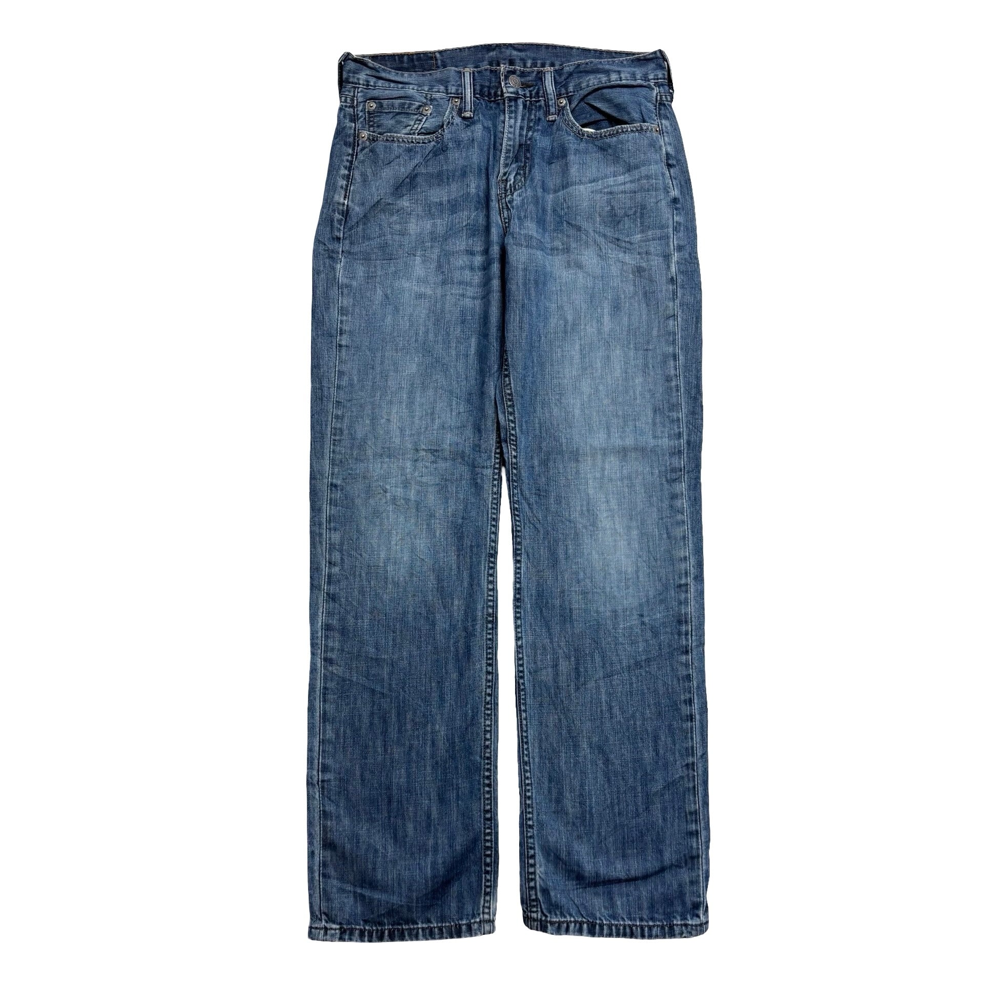 Levis 514 Jeans W30 L30 Mens Mid Blue Regular Straight Fit Denim
