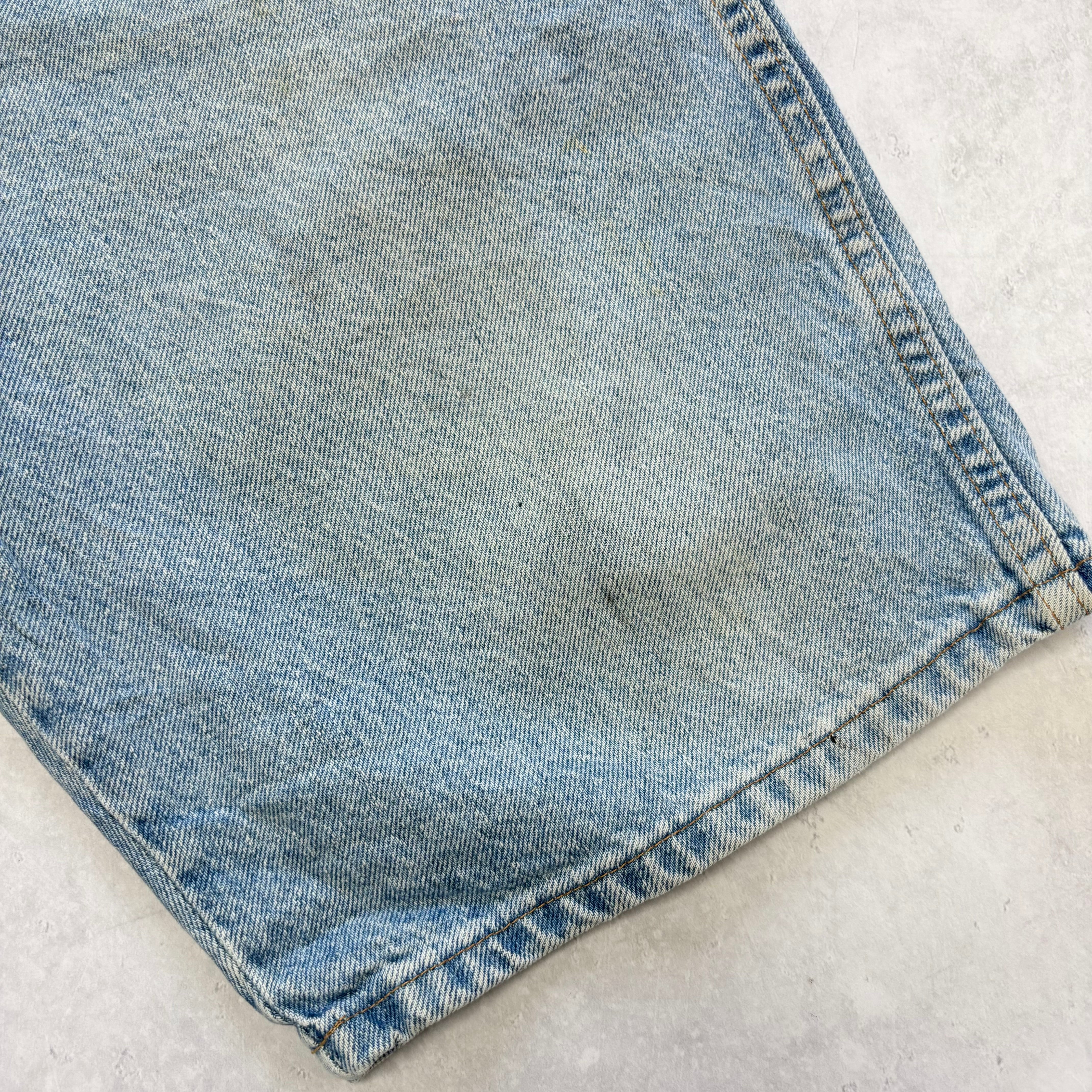 Vintage Wrangler Jorts W32 Mens Denim Shorts Light Blue Regular Fit