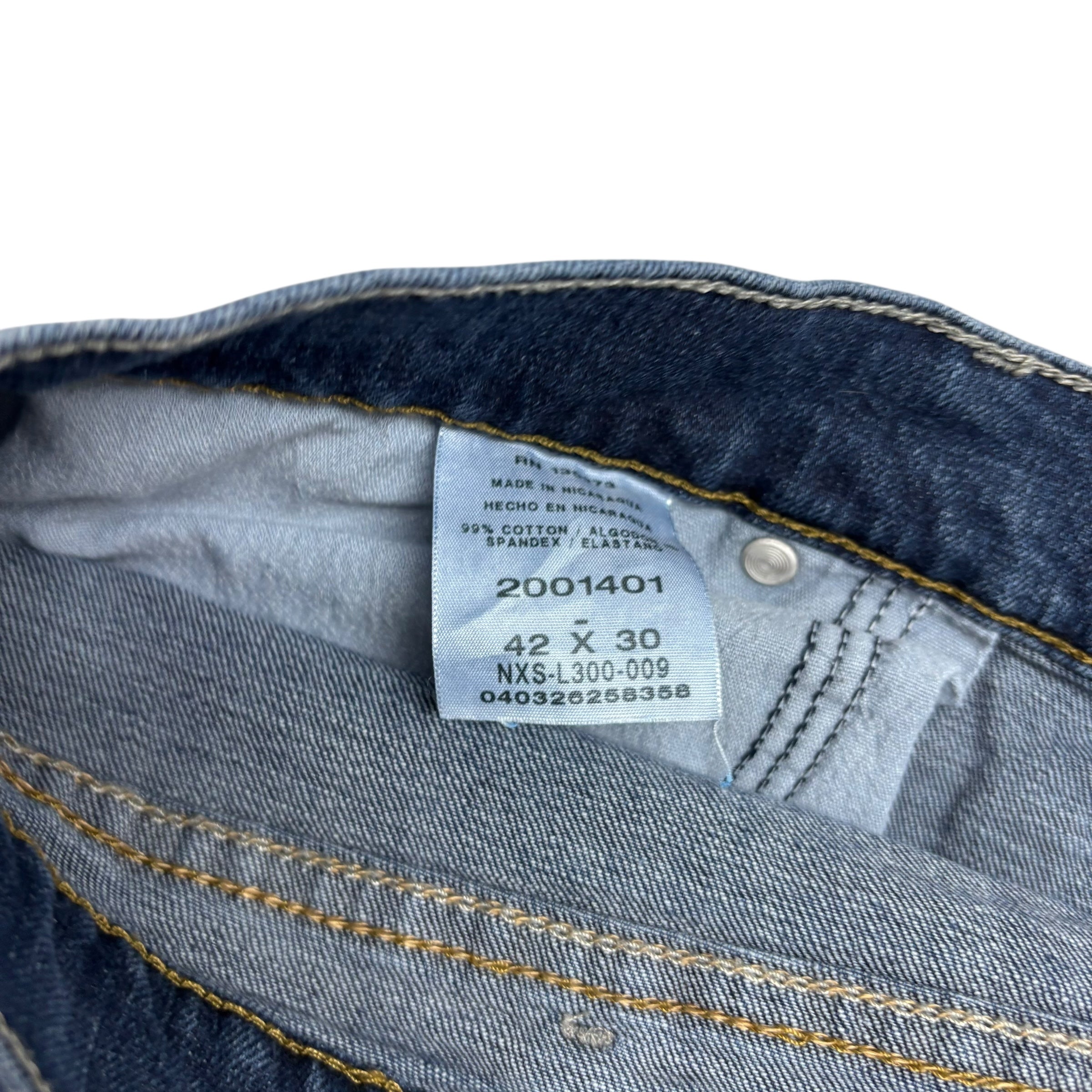 Lee Jeans W42 L30 Mens Dark Blue Regular Straight Fit Stretch Denim (E)