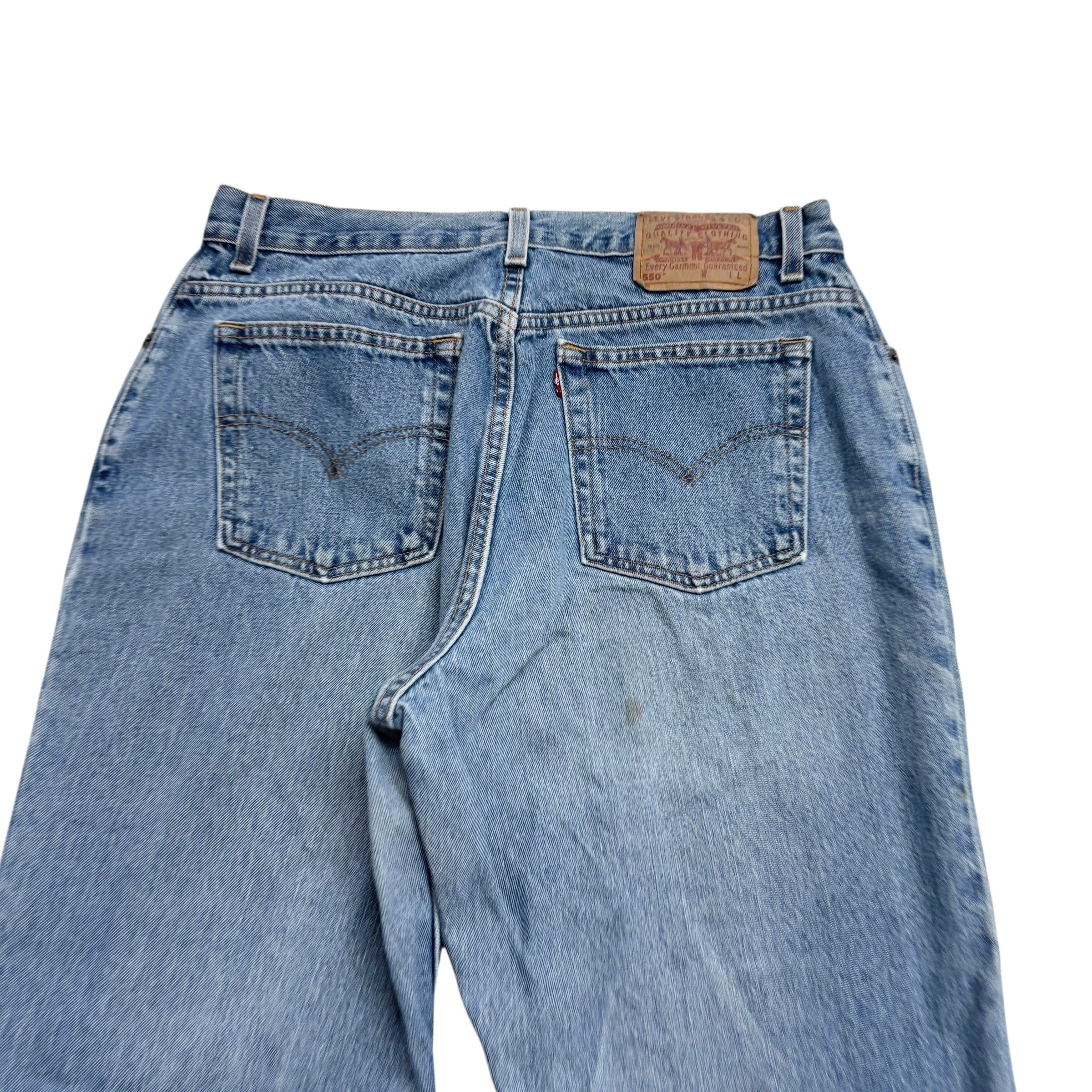 Levis 550 Jeans W32 L32 Womens Mid Blue Relaxed Tapered Fit Vintage