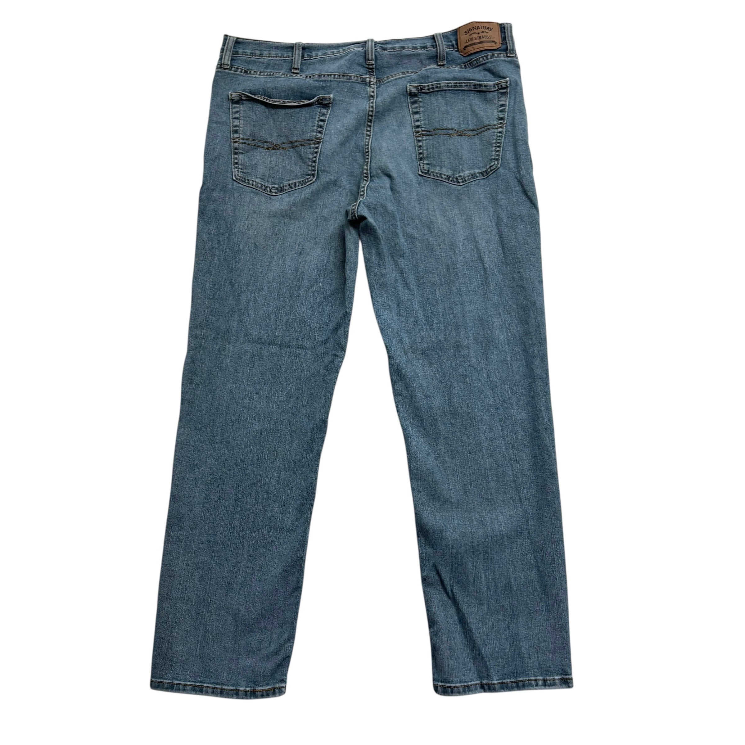 Levis Signature Jeans W40 L32 Mens Blue Athletic Taper Fit Stretch Denim