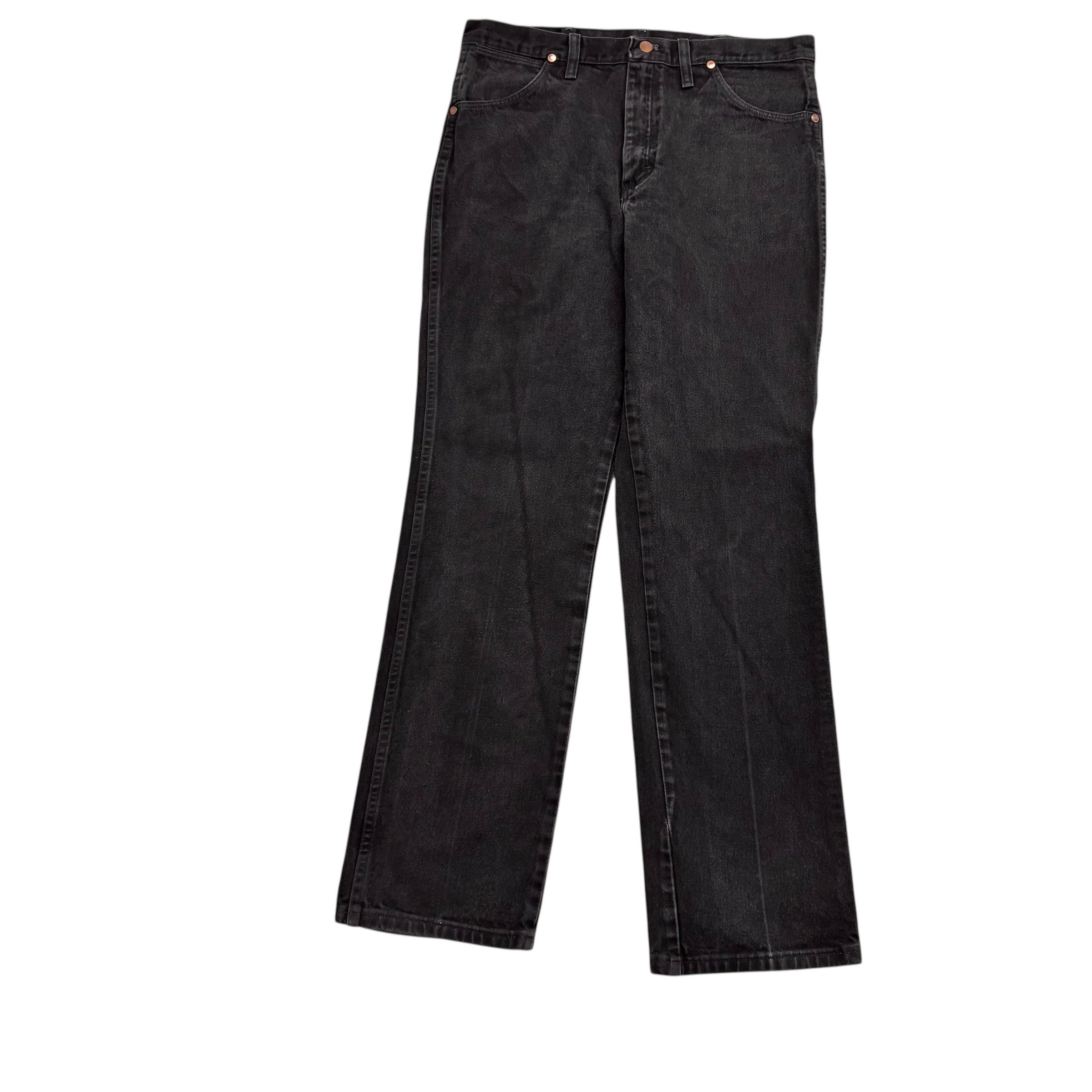 Wrangler Jeans Cowboy Cut W33 L32 Mens Black 936 Slim Fit Vintage Denim (E)