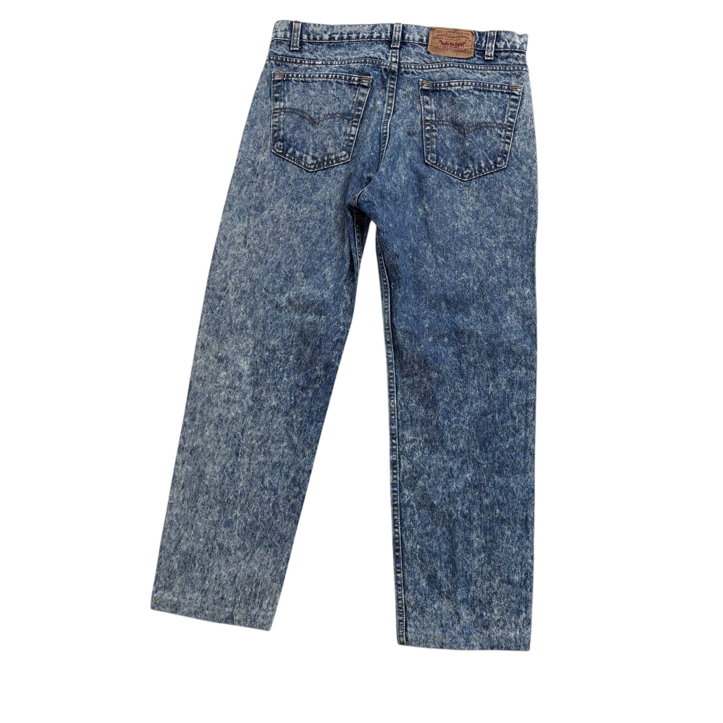 Levis 505 Jeans W35 L28 Mens Mid Blue Regular Straight Fit Vintage 80s USA Made