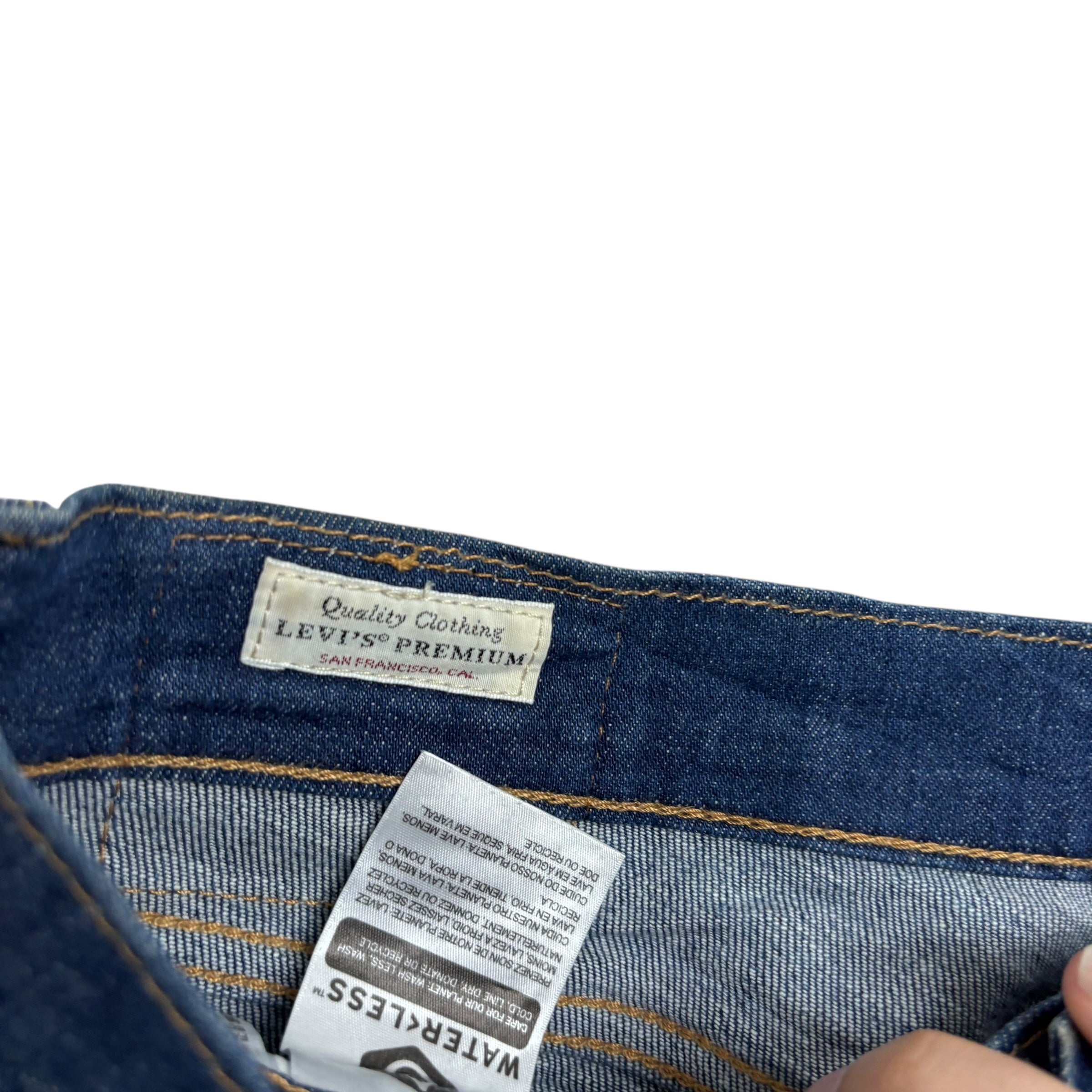 Levis 511 Jeans W33 L34 Mens Mid Blue Slim Fit Stretch Premium Denim (E)