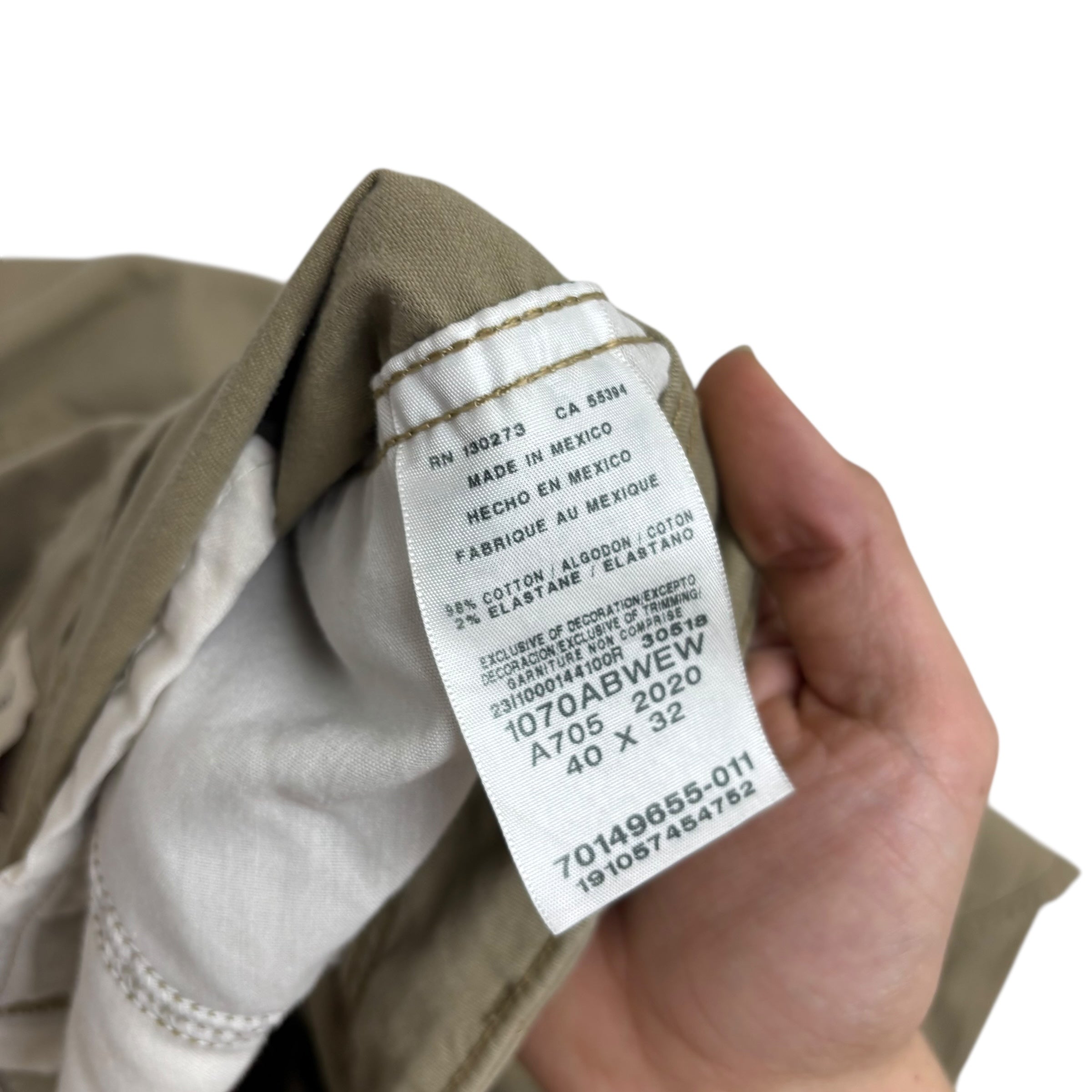 Wrangler Cargo Pants W40 L32 Mens Beige Relaxed Straight Fit Trousers (E)