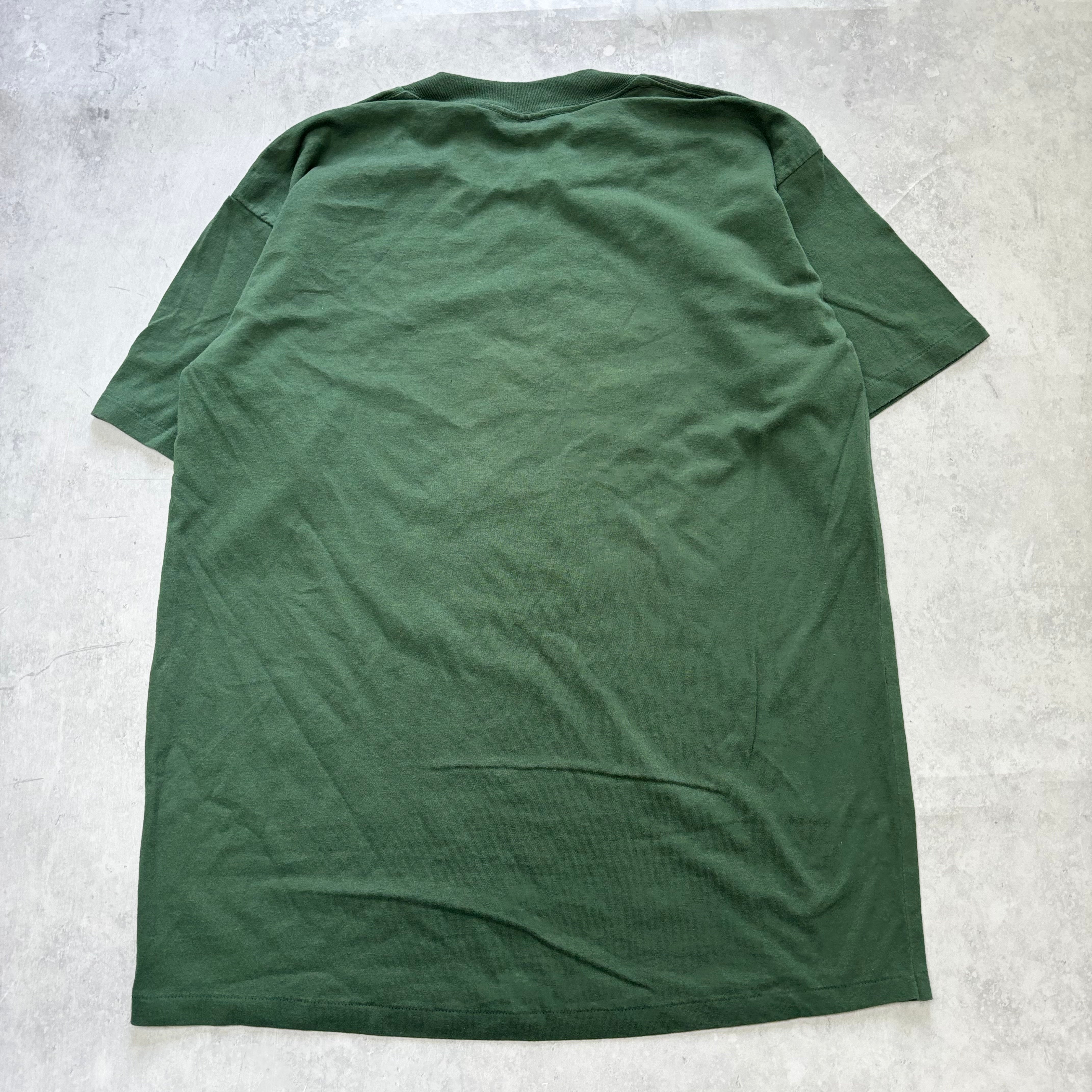 Vintage T Shirt Mens XL Green Single Stitch Graphic Print 90s USA (E)