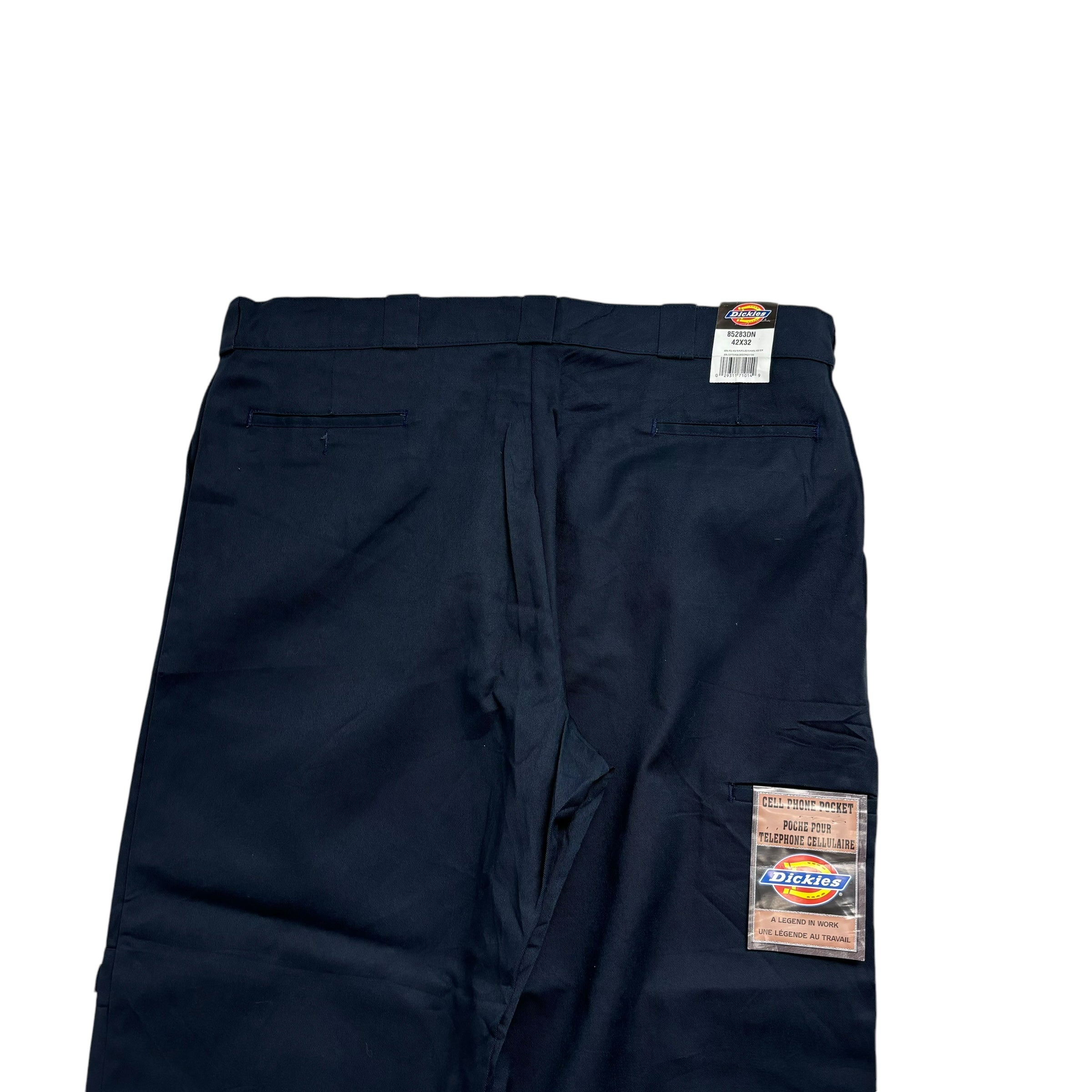 Dickies Double Knee Trousers W42 L32 Mens Navy Blue Pants Baggy Relaxed Workwear