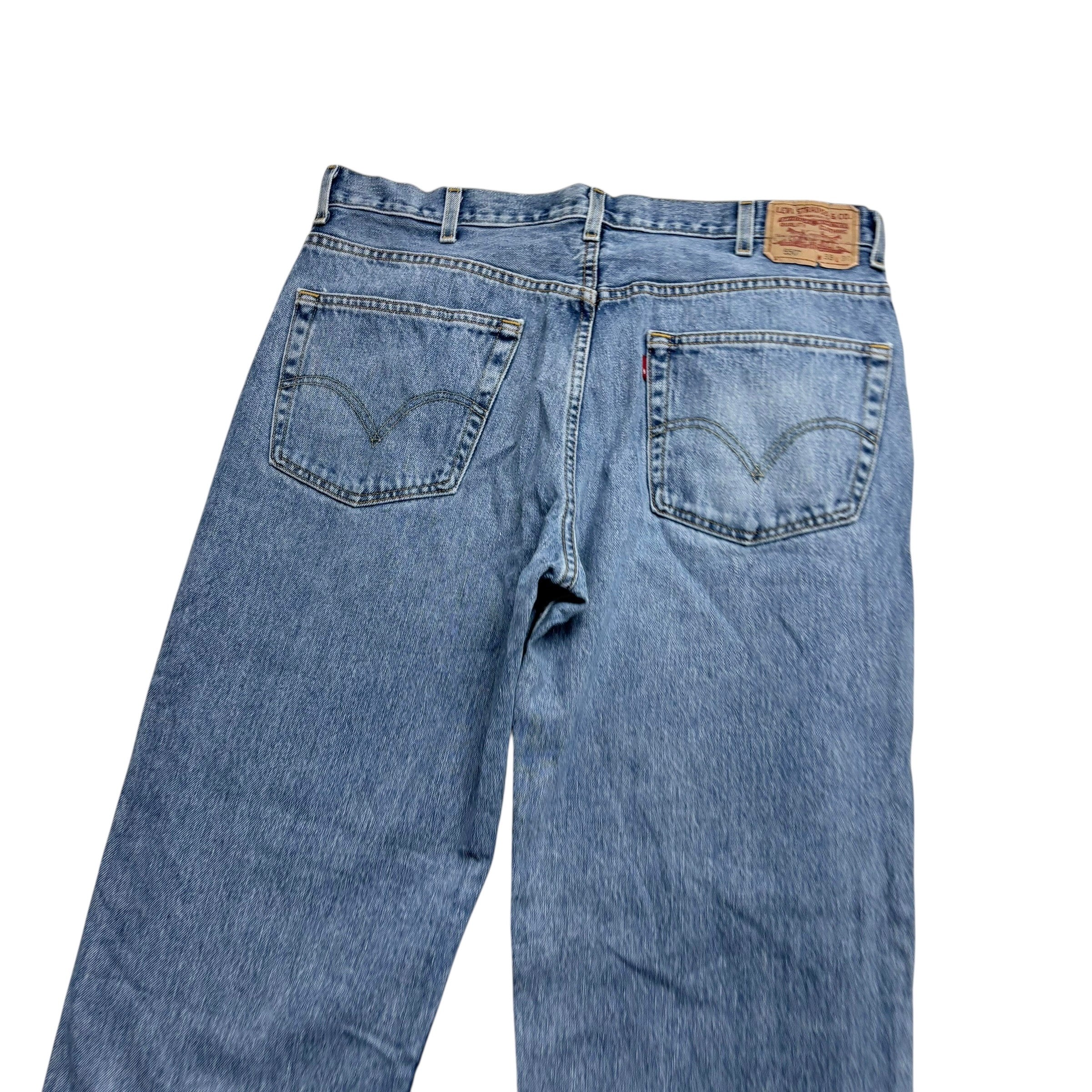 Levis 550 Jeans W38 L30 Mens Light Blue Baggy Relaxed Straight Vintage Denim (E)