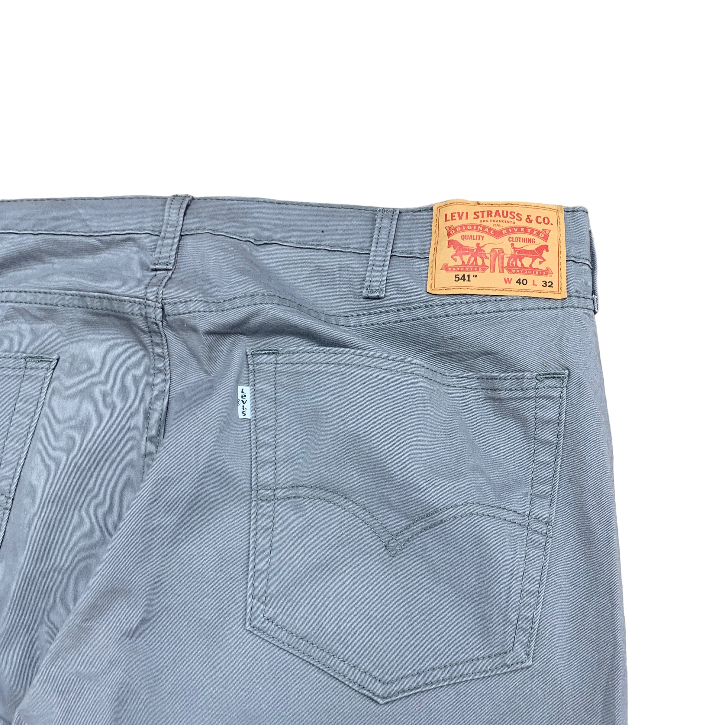 Levis 541 Trousers W42 L32 Mens Grey Athletic Taper Fit Stretch