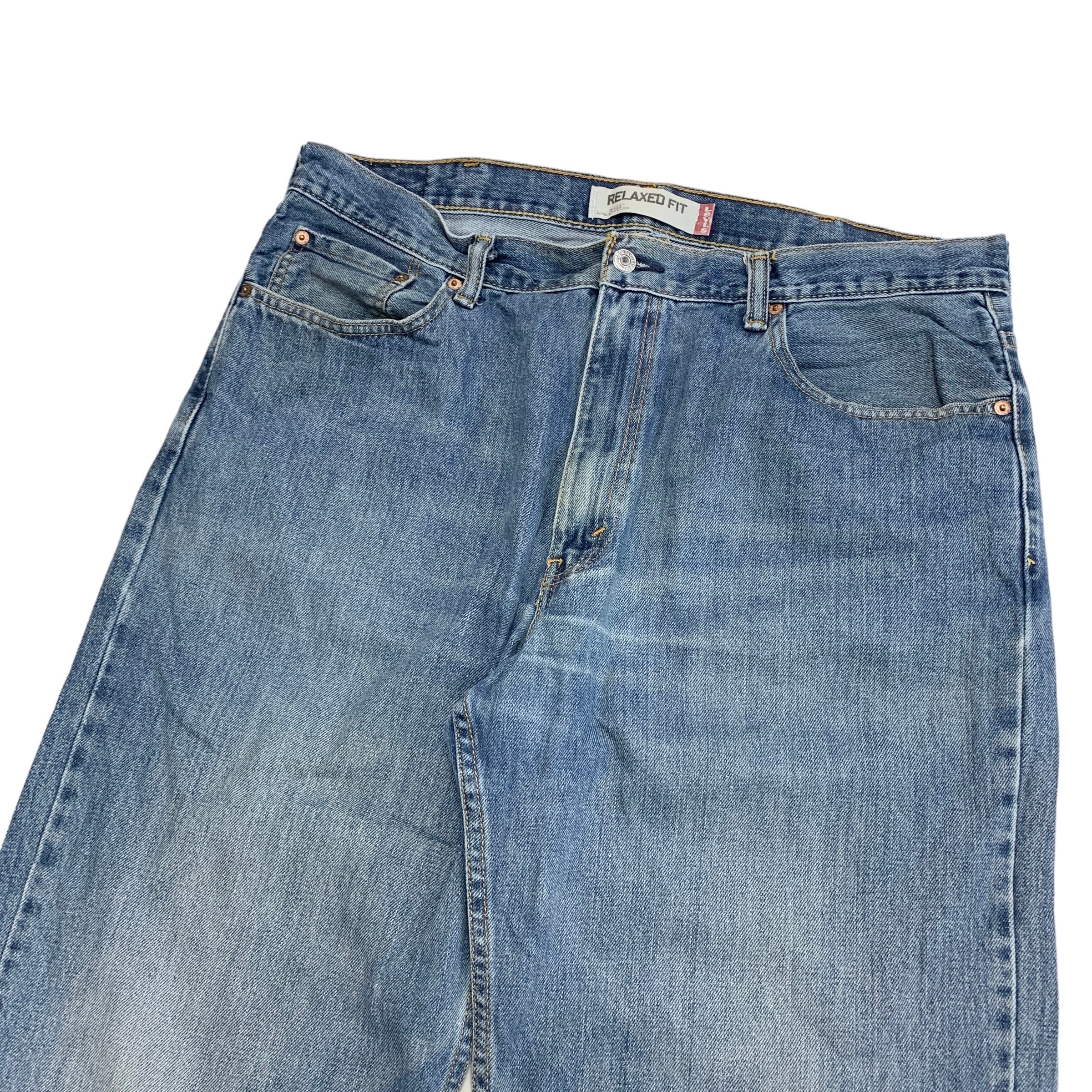 Levis 550 Jeans W38 L36 Mens Mid Blue Relaxed Straight Baggy Vintage Denim