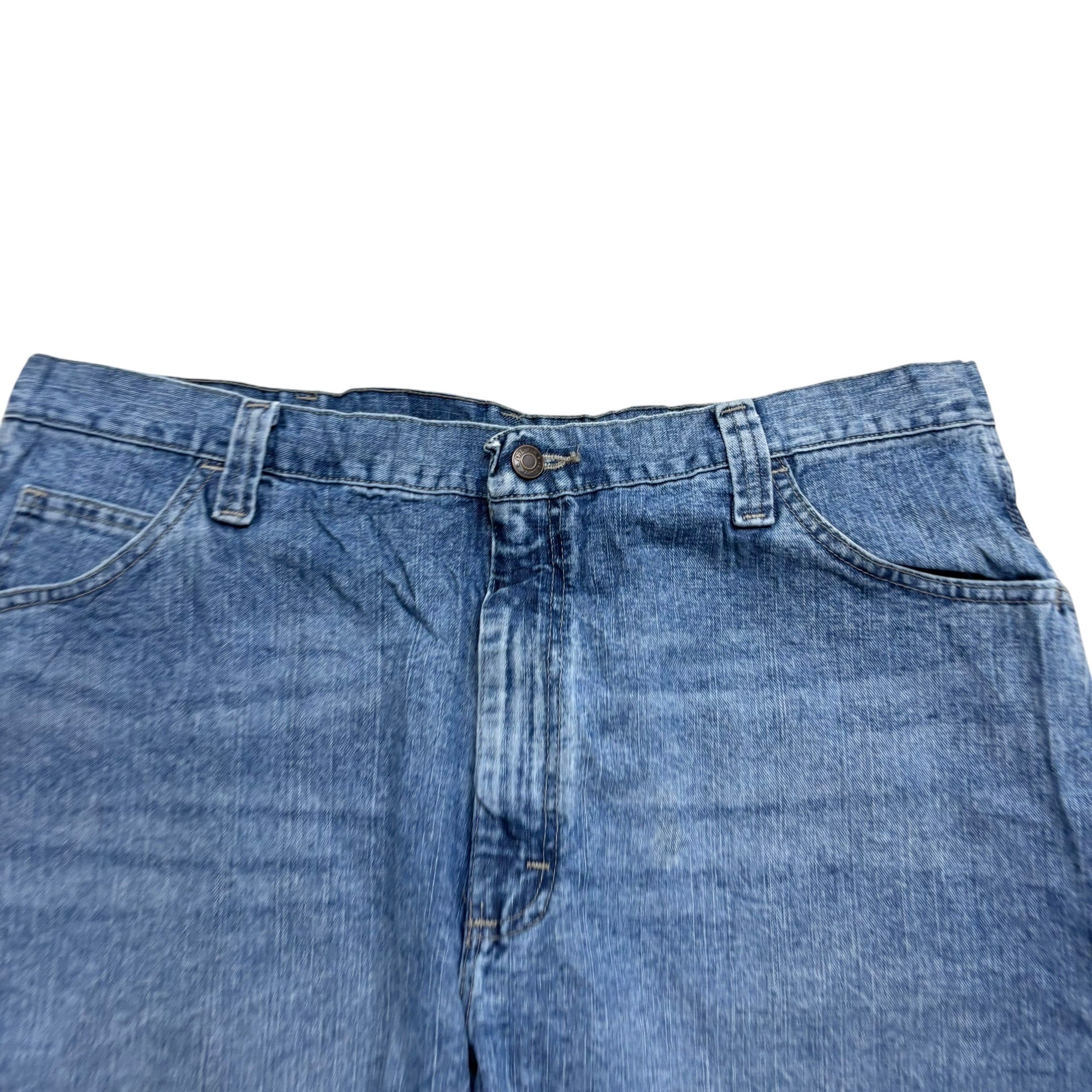 Wrangler Baggy Jorts W38 Mens Light Blue Denim Shorts Relaxed Fit Carpenter (E)