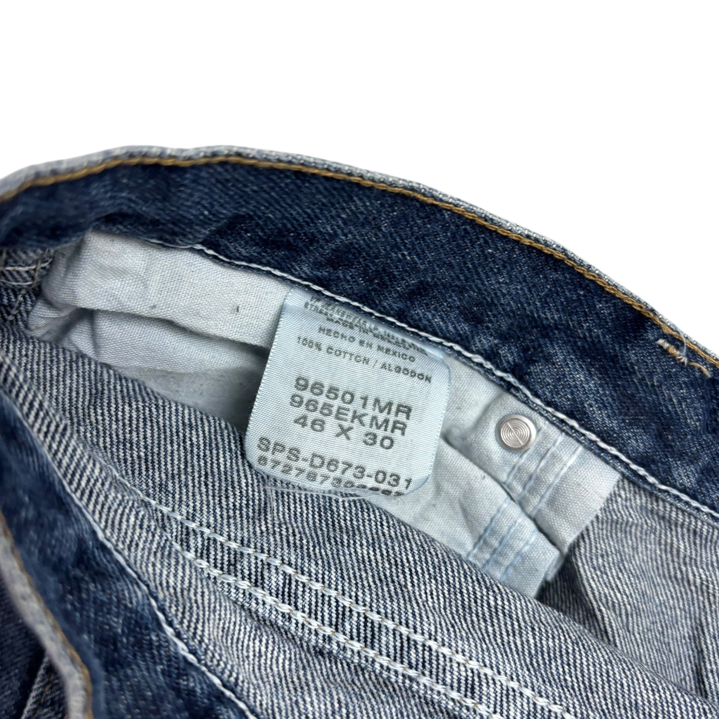 Wrangler Denim Shorts W46 Mens Mid Blue 7in Regular Fit Vintage