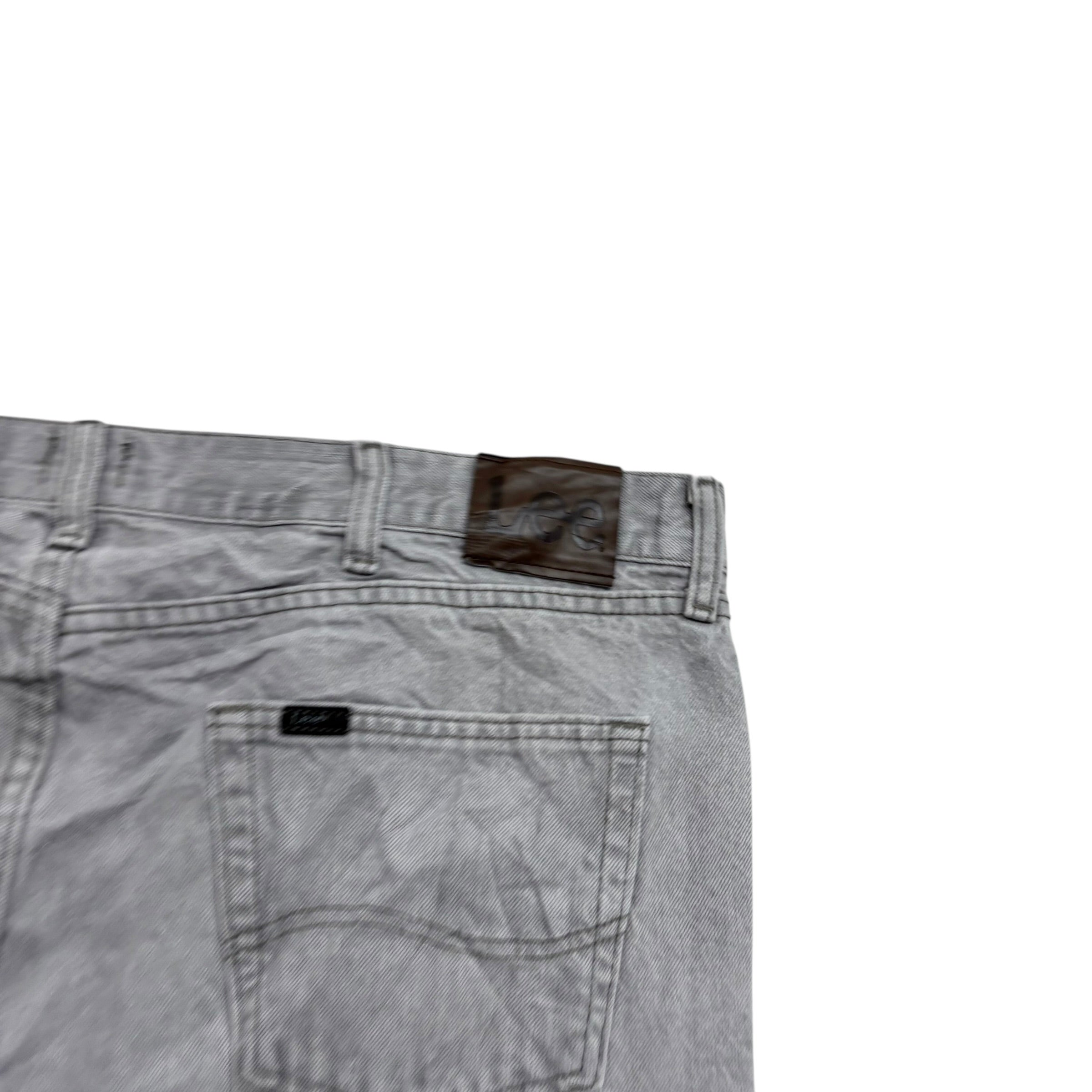 Lee Jeans W42 L30 Mens Grey Regular Straight Fit Denim