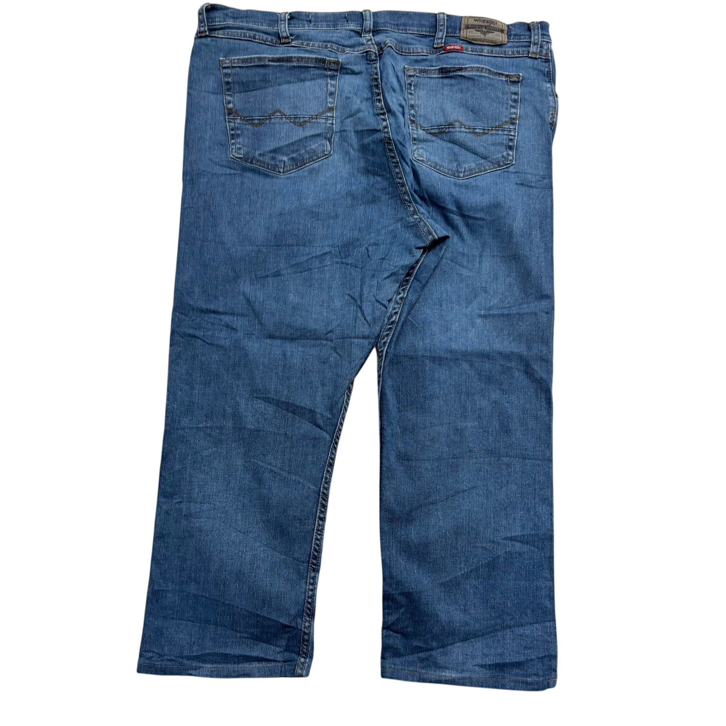 Wrangler Jeans W40 L26 Mens Mid Blue Regular Straight Fit Stretch Denim (E)