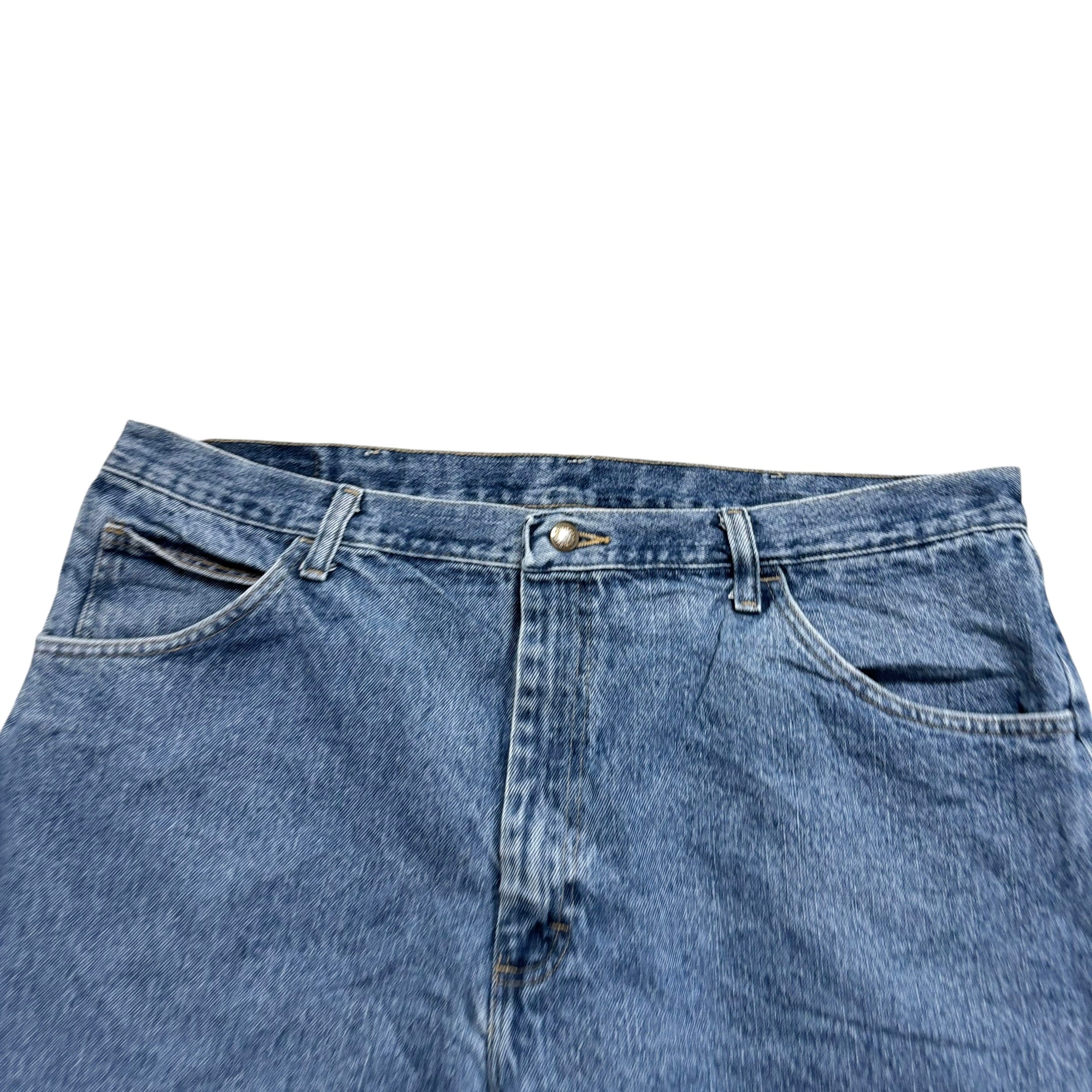 Wrangler Baggy Jorts W40 Mens Denim Shorts Mid Blue Relaxed Fit (E)