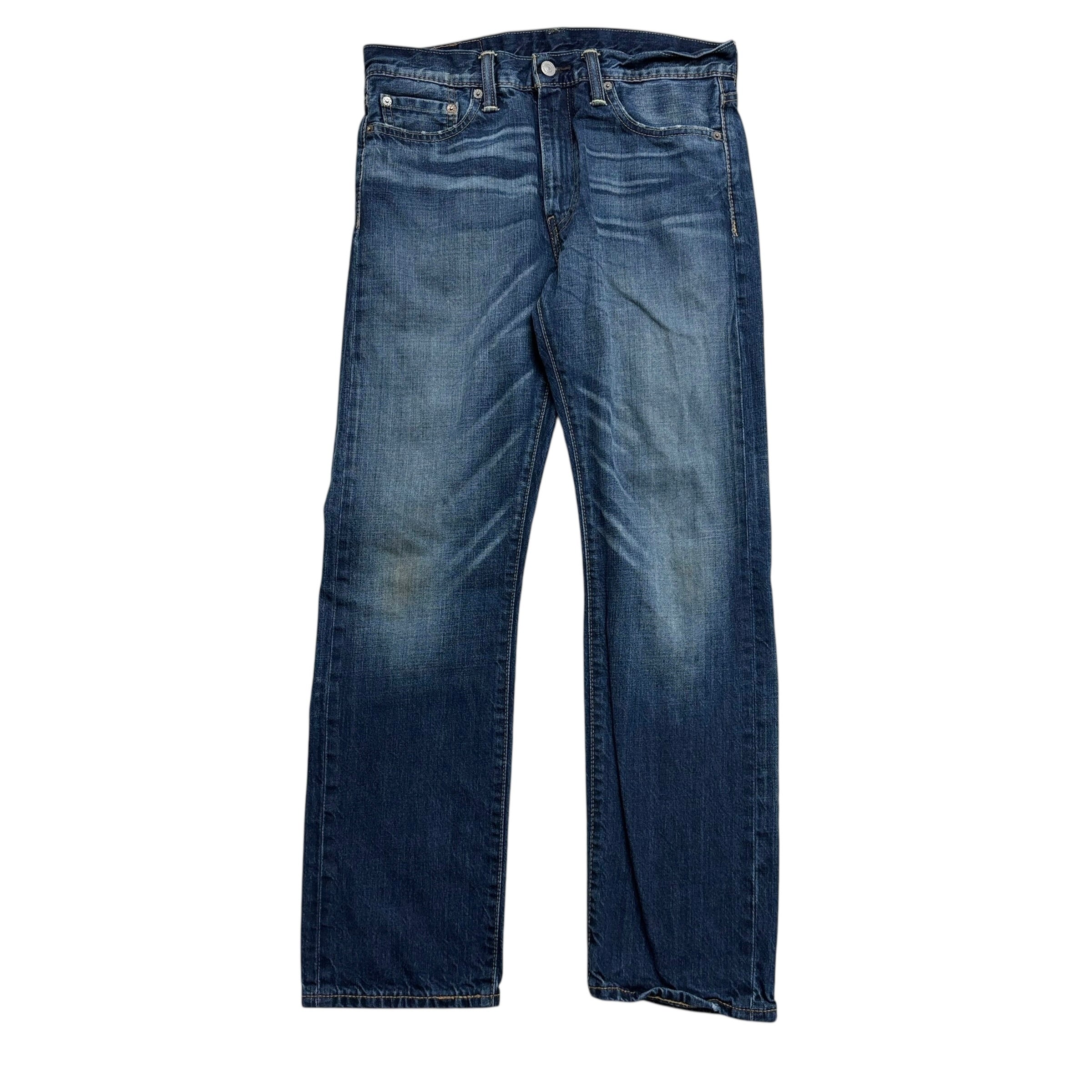 Levis 513 Jeans W31 L30 Mens Dark Blue Slim Straight Fit Denim (F)