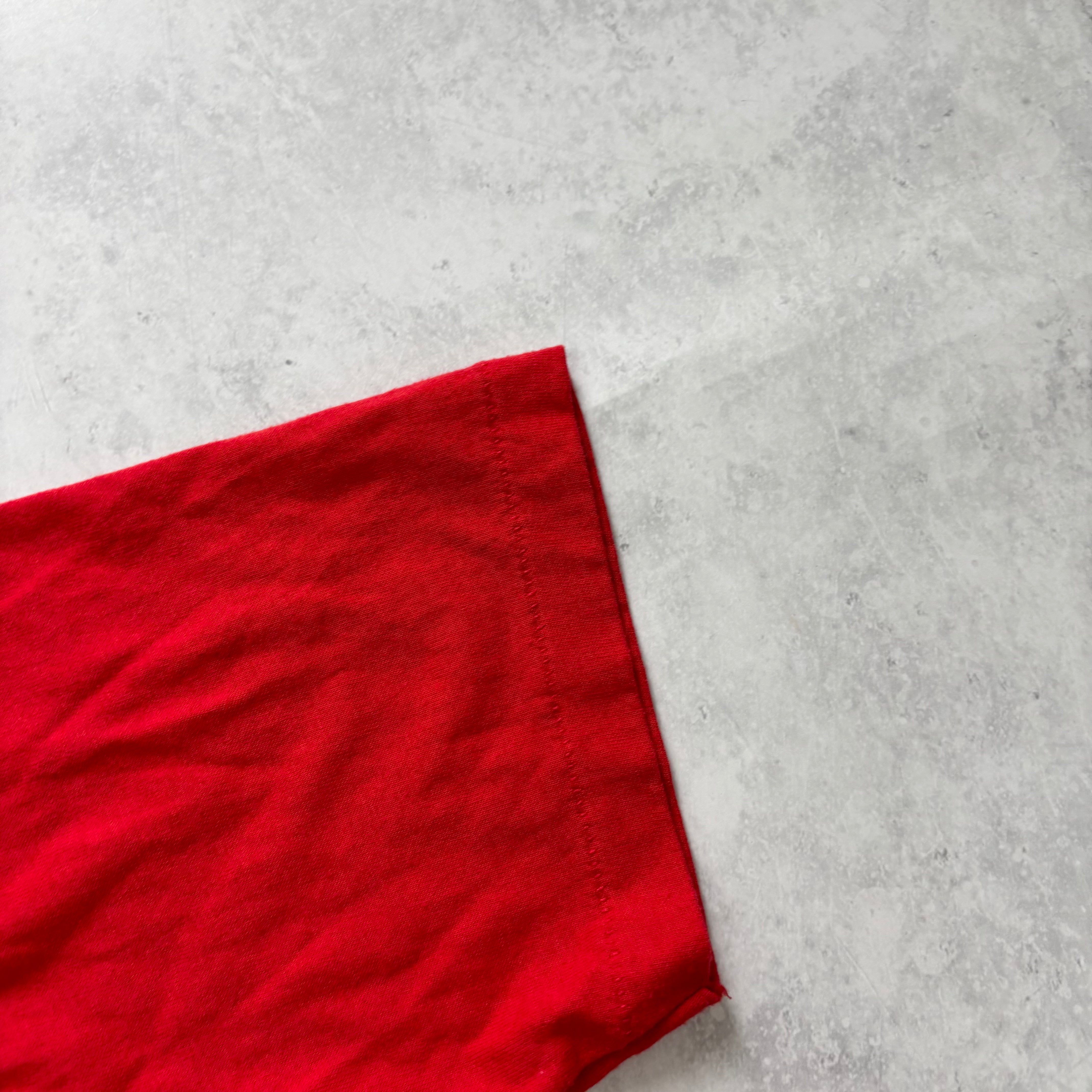 Vintage T Shirt Mens Small Red Single Stitch Graphic Print 90s Reunion (E)