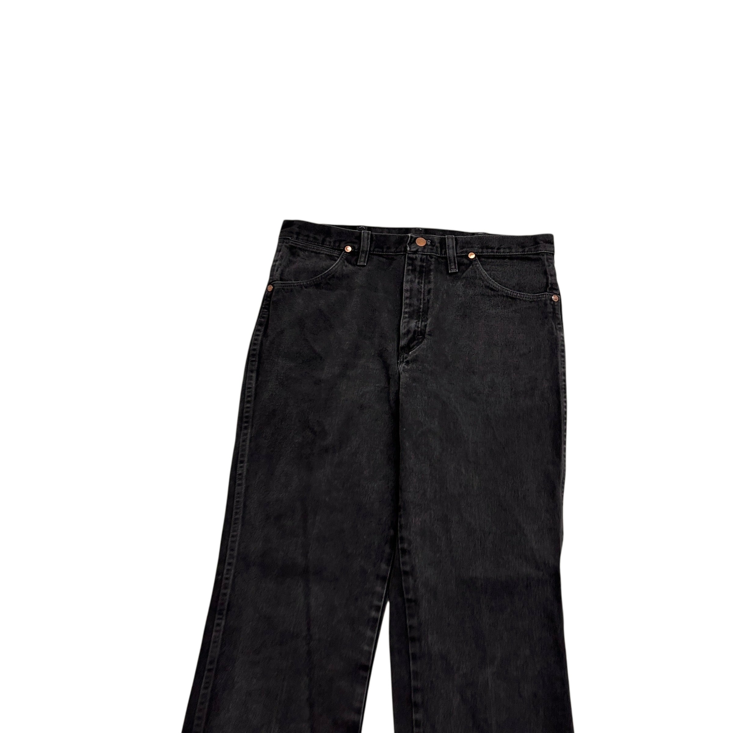 Wrangler Jeans Cowboy Cut W33 L32 Mens Black 936 Slim Fit Vintage Denim (E)
