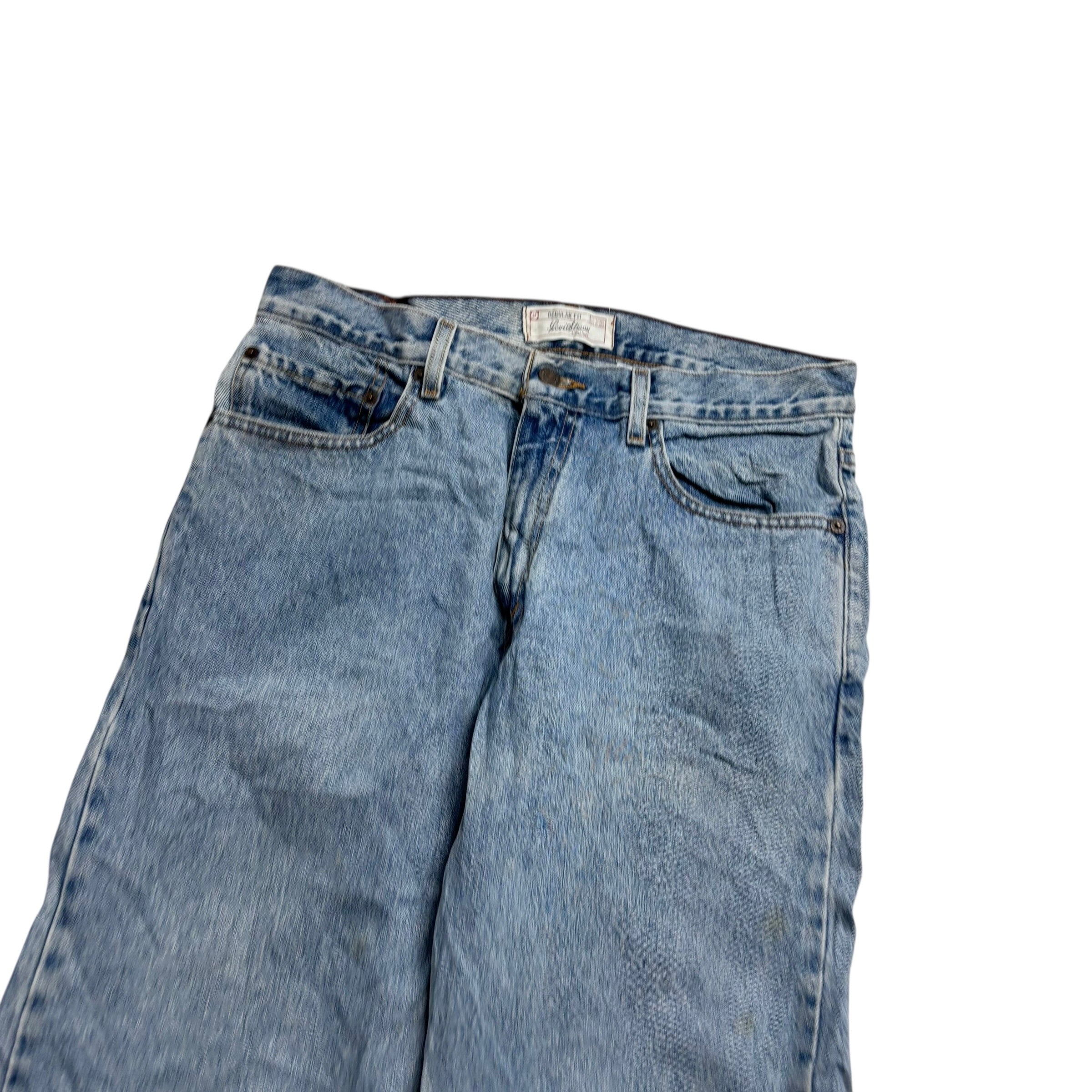 Levis Signature Jeans W34 L34 Mens Light Blue Regular Straight Fit Vintage Denim