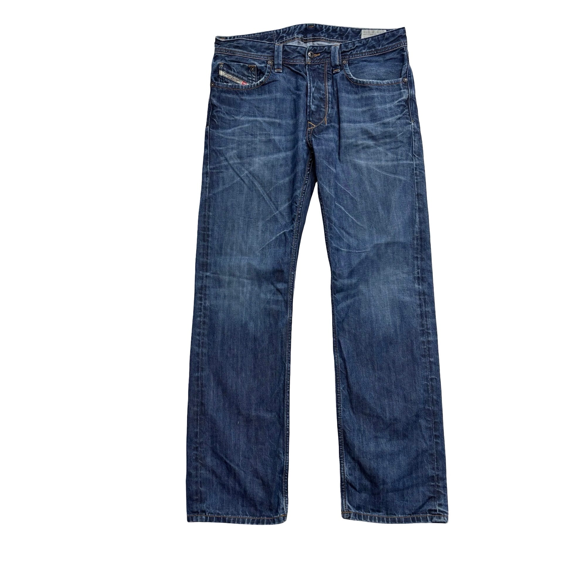 Diesel Larkee Jeans W31 L30 Mens Dark Blue Regular Straight Fit Denim (E)