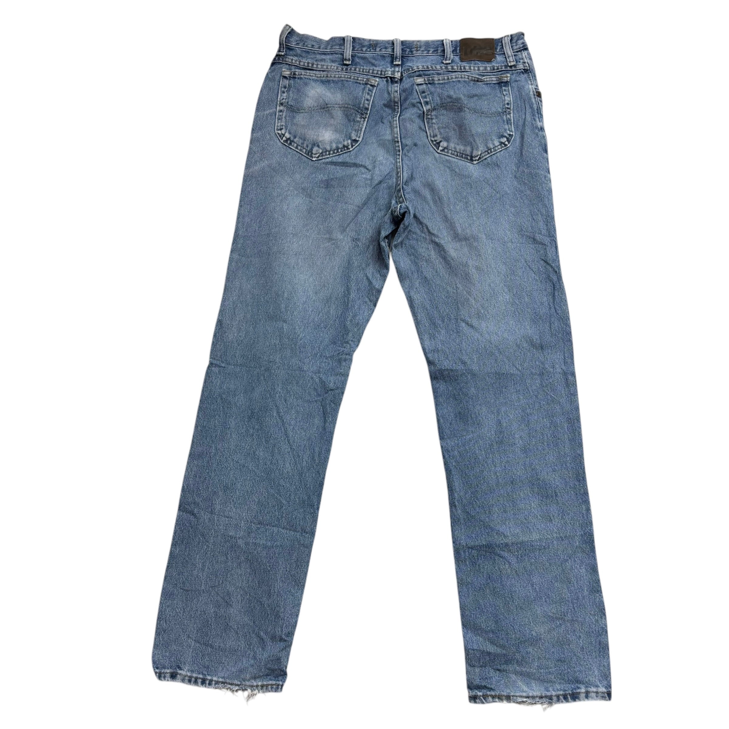 Lee Jeans W38 L34 Mens Light Blue Regular Straight Fit Vintage Denim (F)