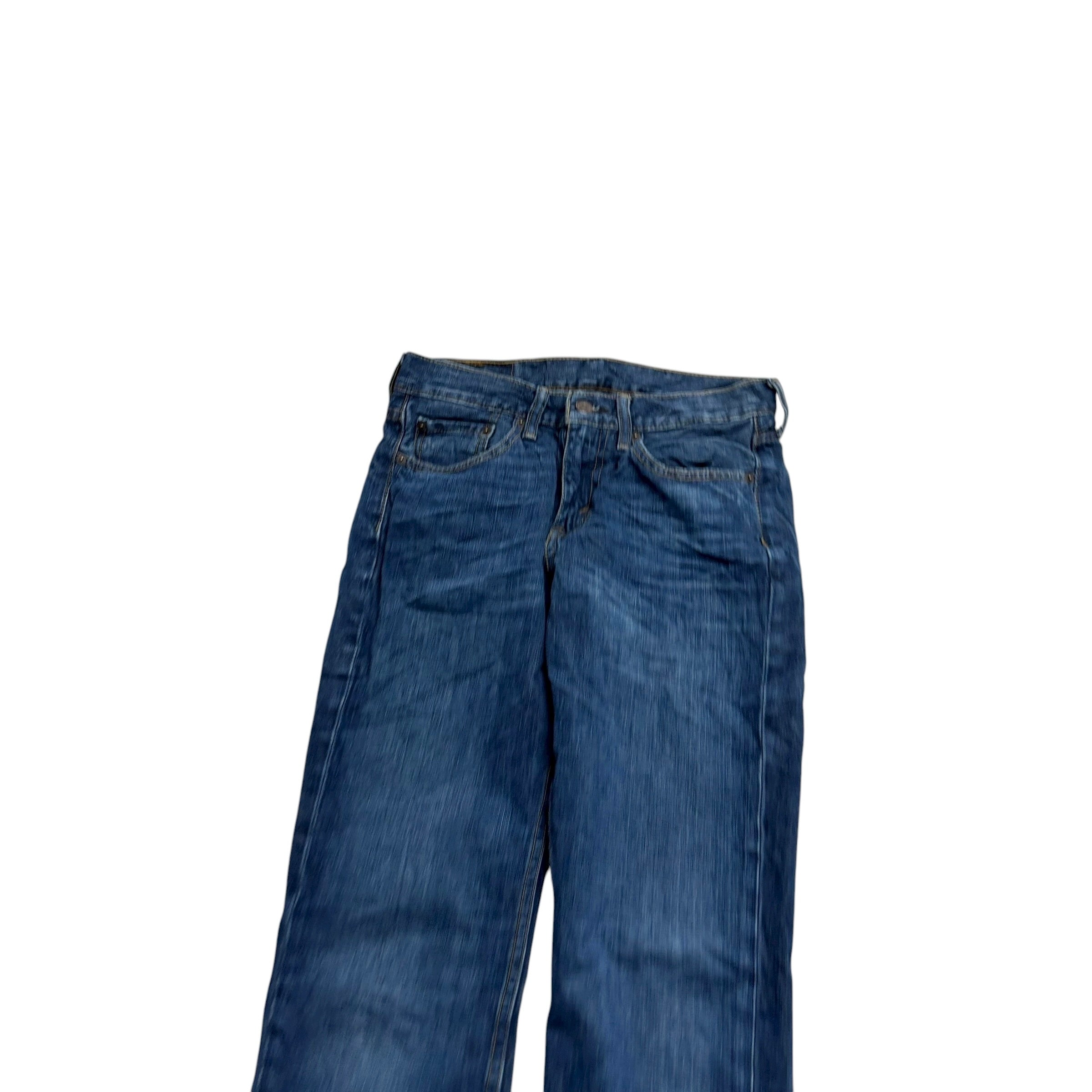 Levis 514 Jeans W28 L32 Mens Mid Blue Regular Straight Fit Denim (E)