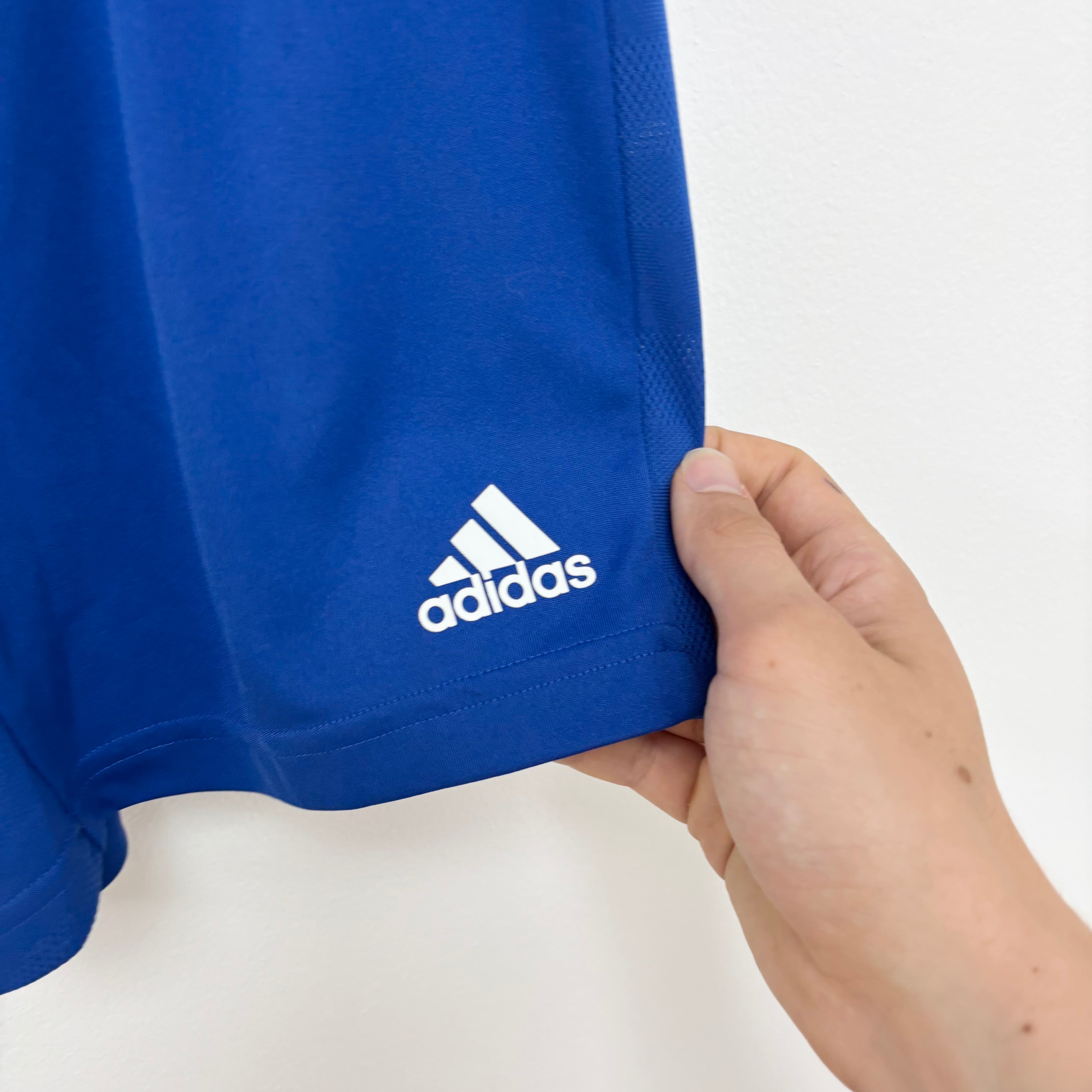 Adidas Shorts Womens Small Blue Sports Running Gym Athletic Climalite (E)