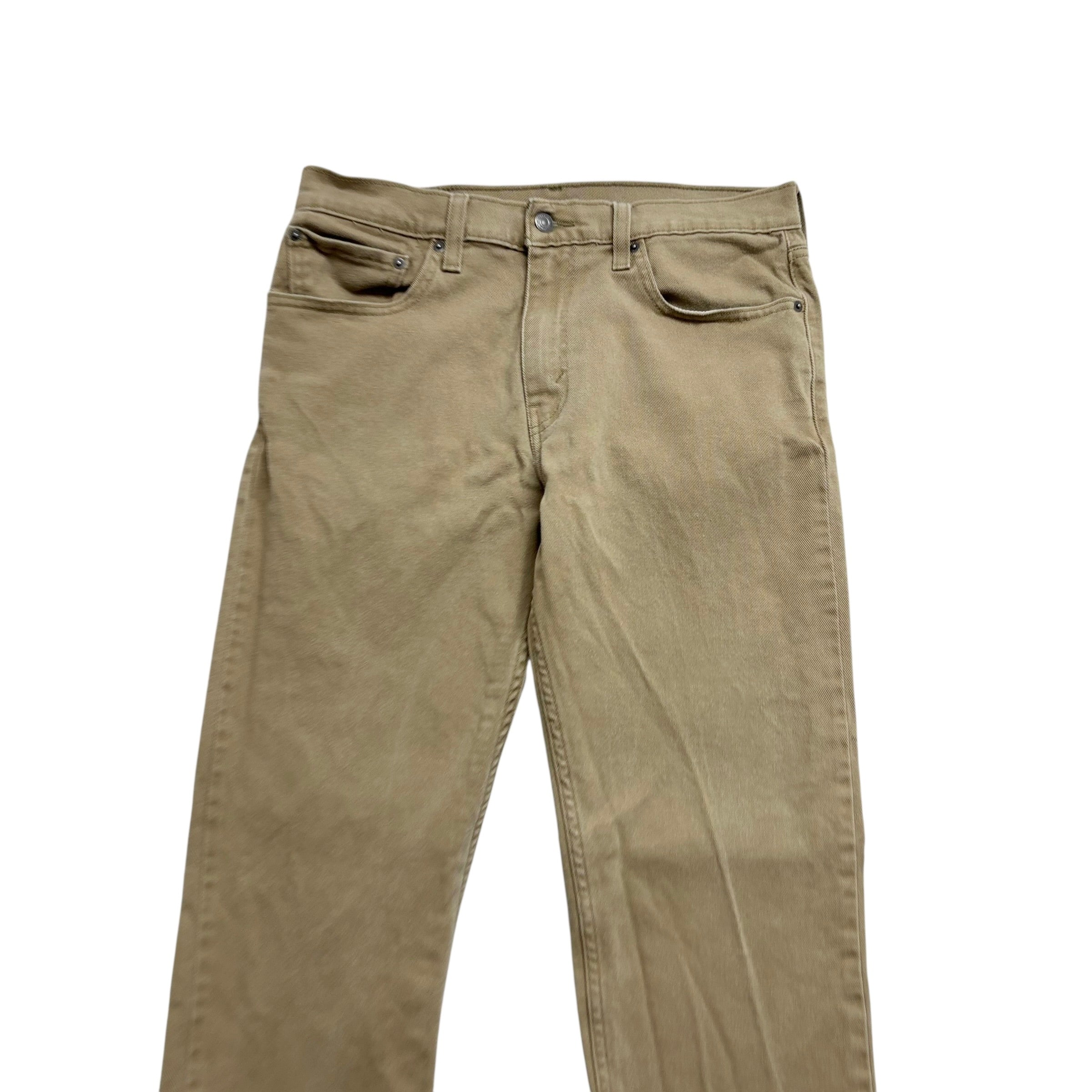 Levis 502 Trousers W34 L31 Mens Beige Regular Tapered Fit Stretch Pants