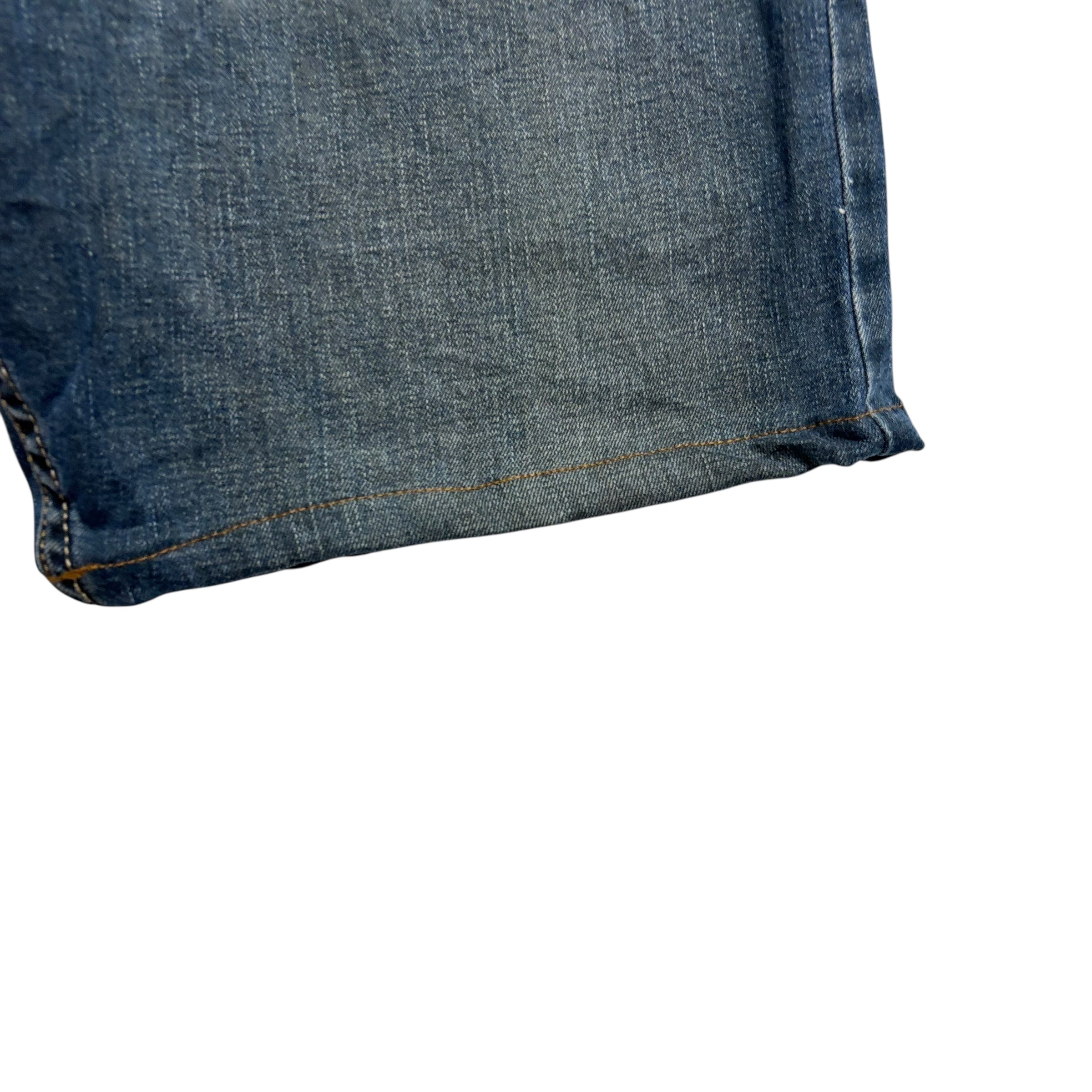 Wrangler Denim Shorts W32 Mens Dark Blue 9in Regular Fit Stretch