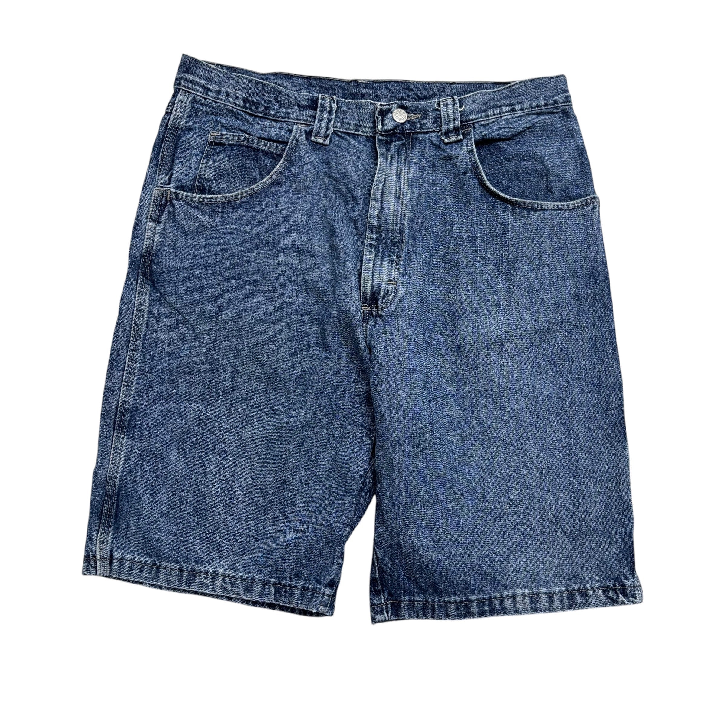 Vintage Wrangler Baggy Jorts W32 Mens Mid Blue Denim Shorts Relax Carpenter (E)