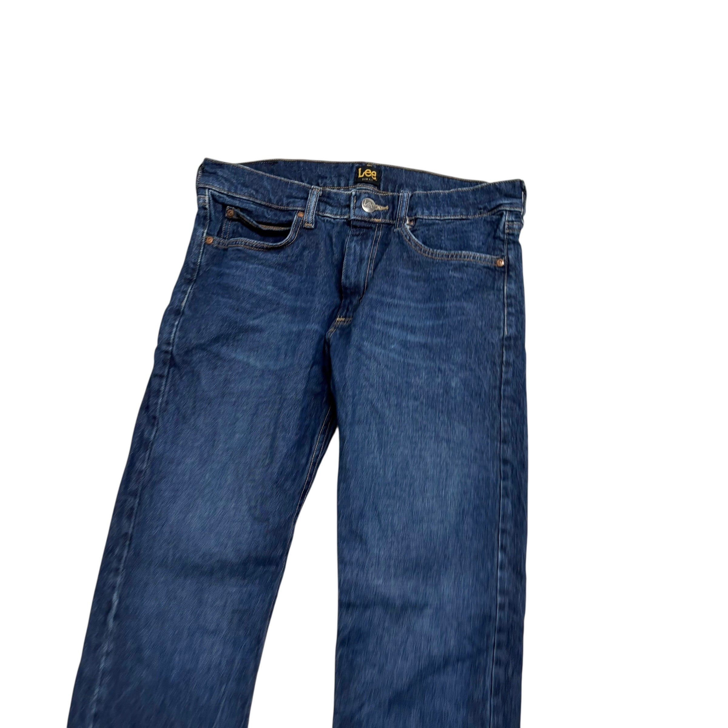 Lee Jeans W30 L30 Mens Dark Blue Slim Fit Stretch Denim (E)