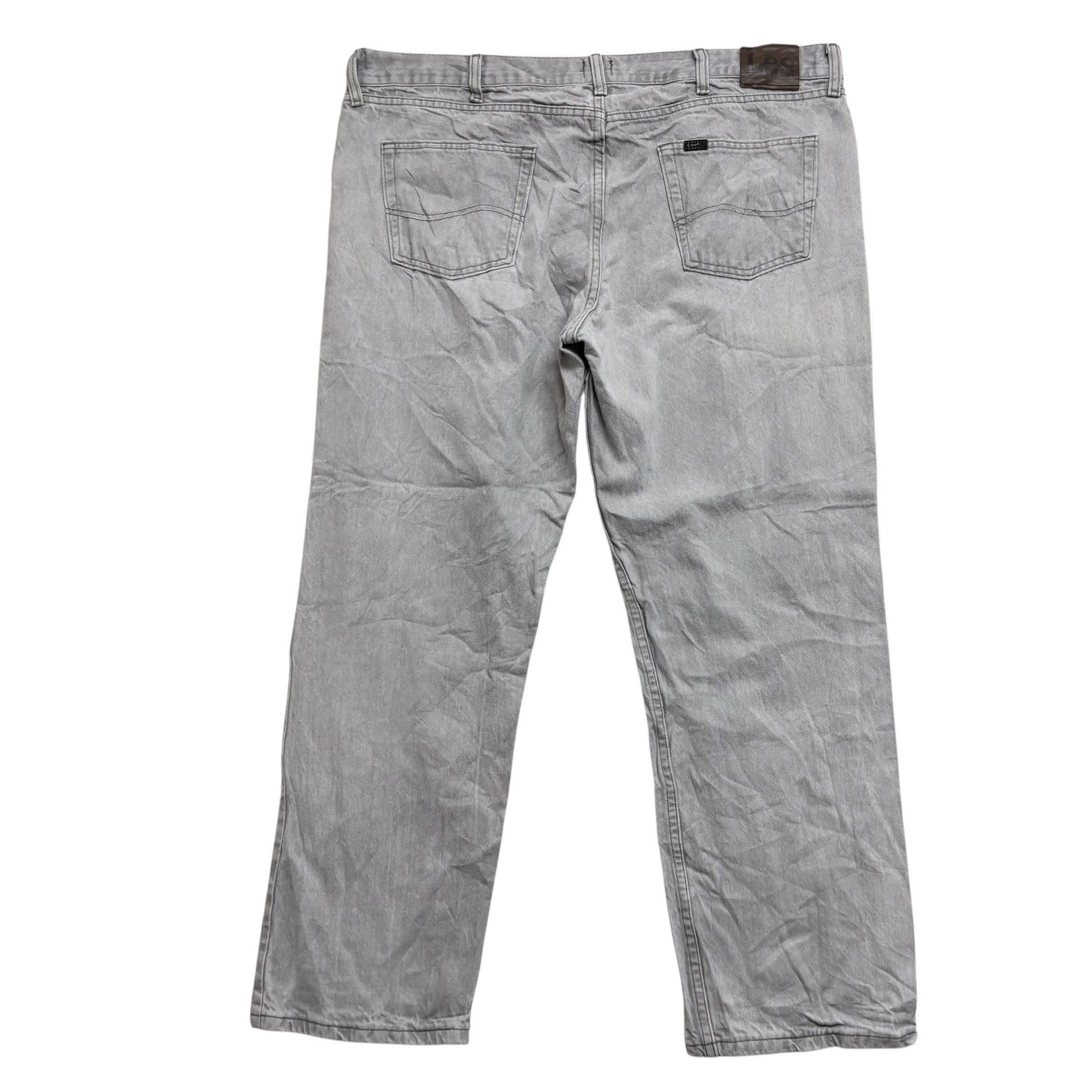Lee Jeans W42 L30 Mens Grey Regular Straight Fit Denim
