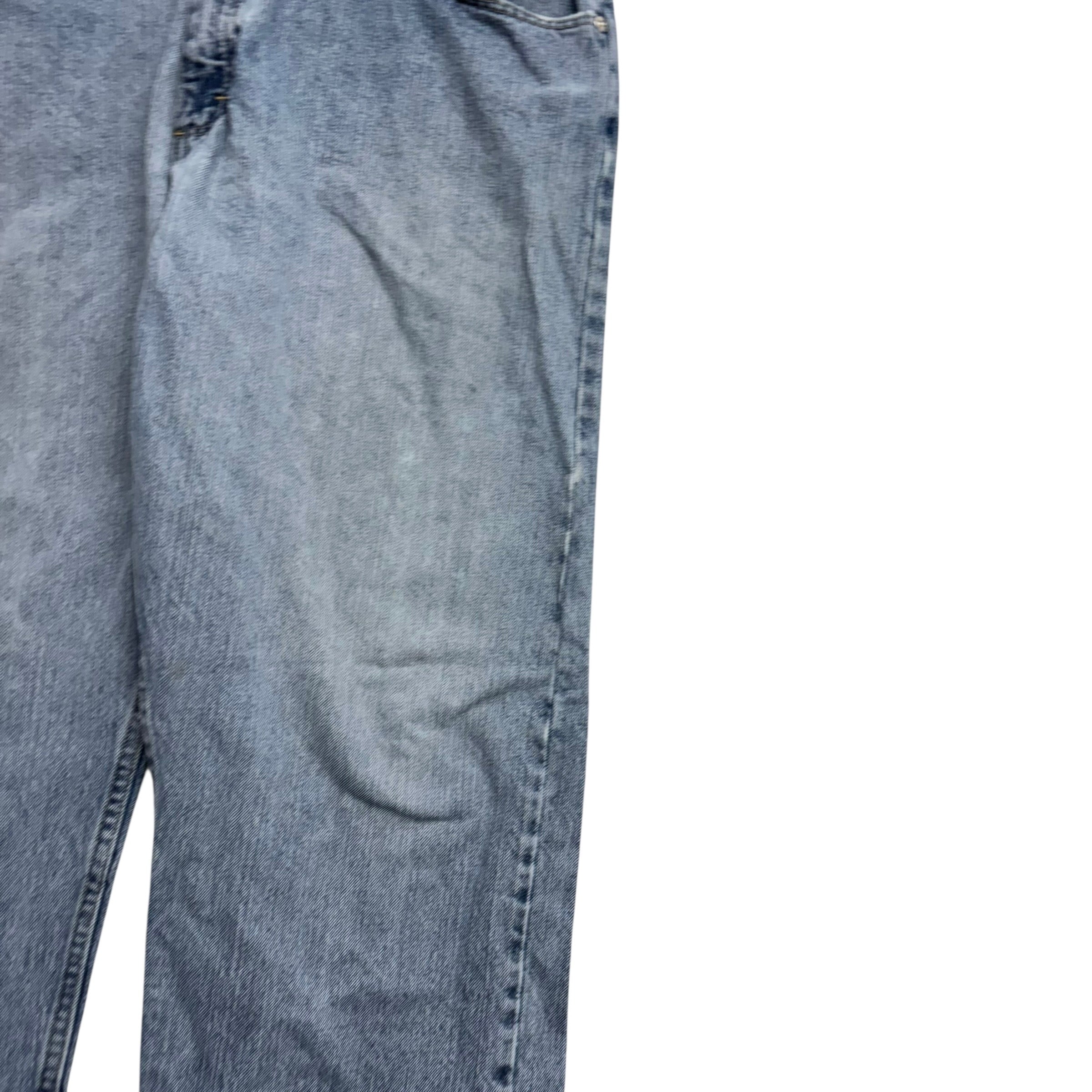 Wrangler Jeans W36 L32 Mens Light Blue Relaxed Straight Fit Baggy Denim (F)